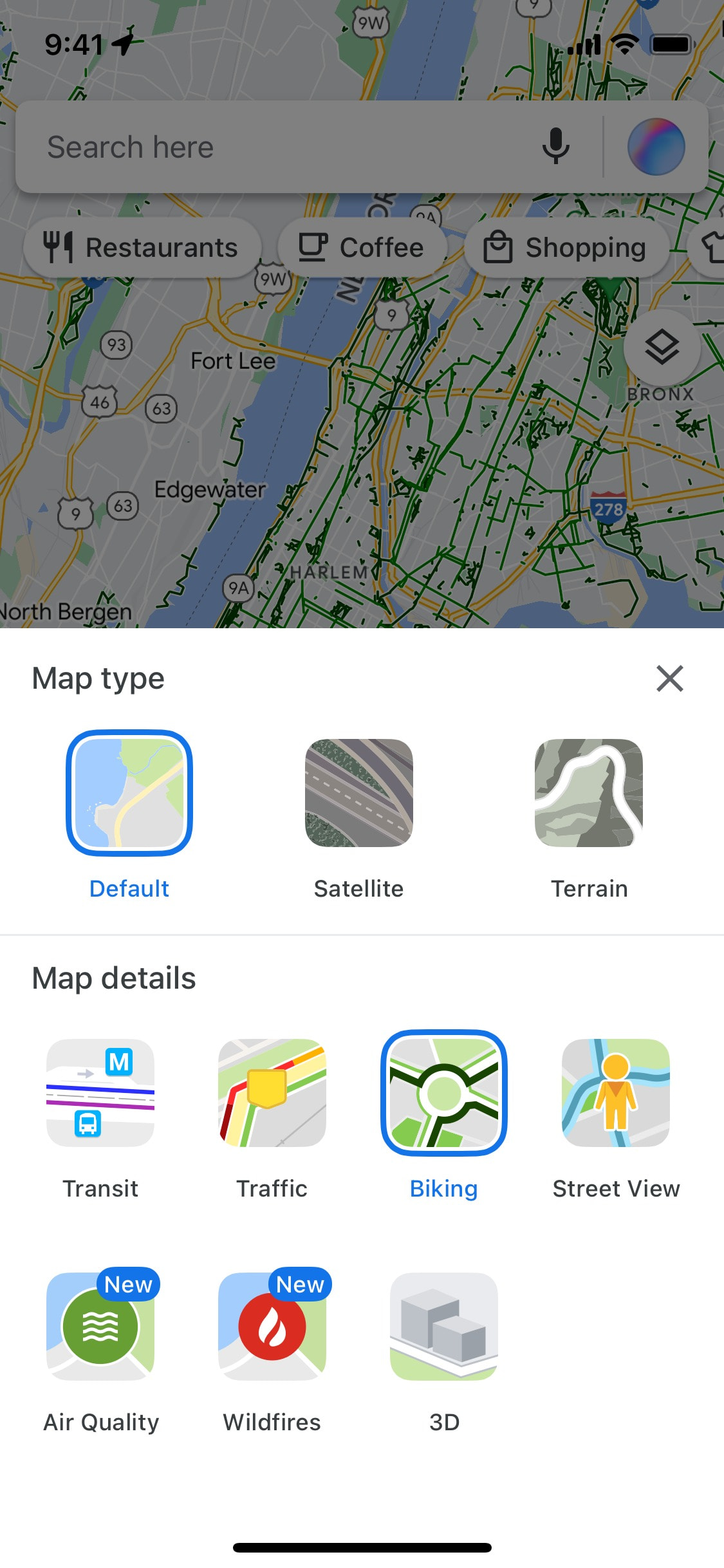 Google Maps iOS screen 487