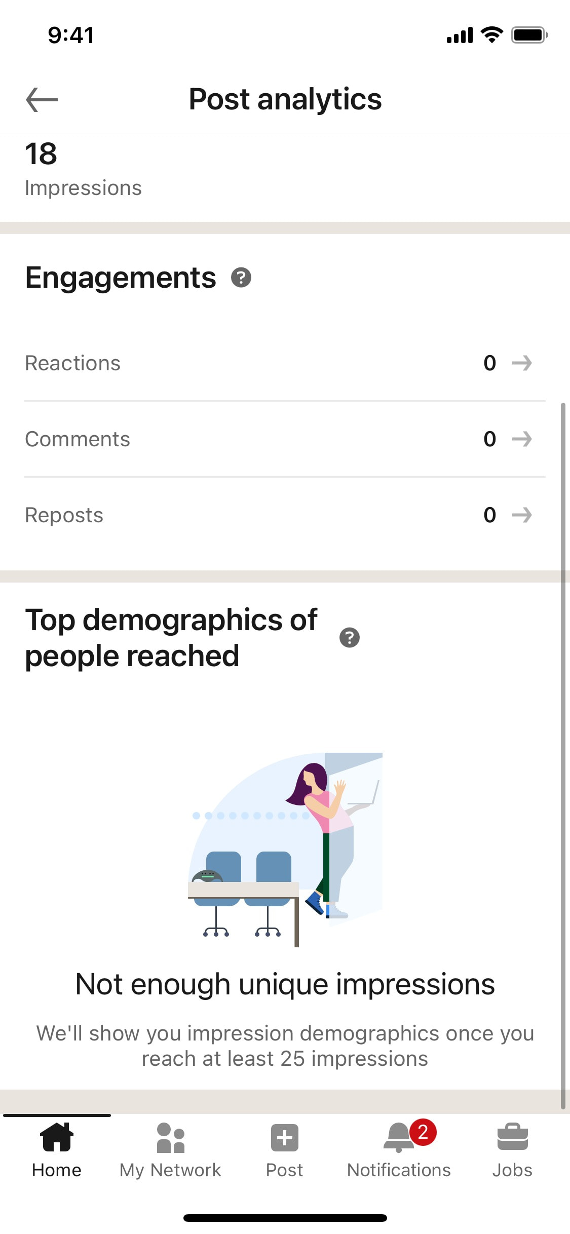 LinkedIn iOS screen 271