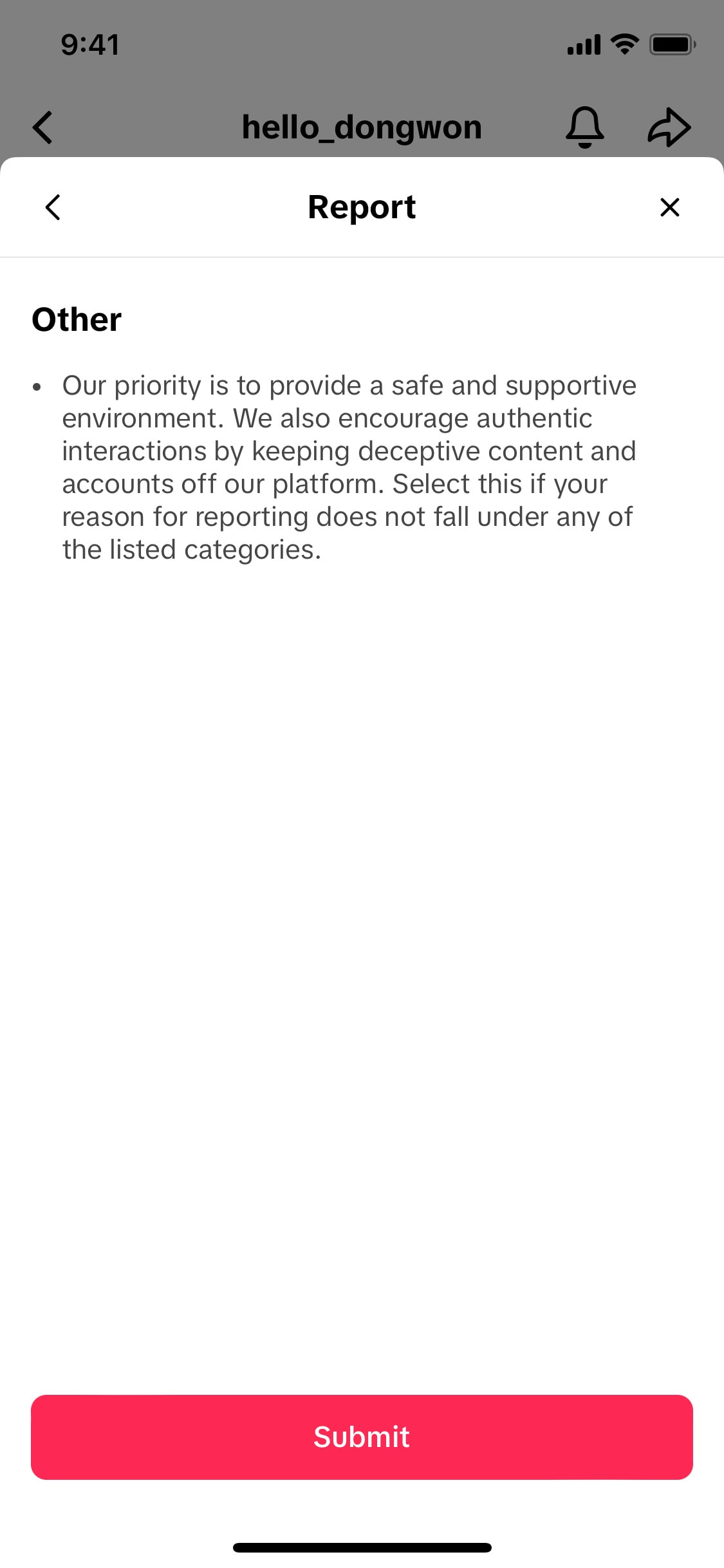 TikTok iOS screen 161