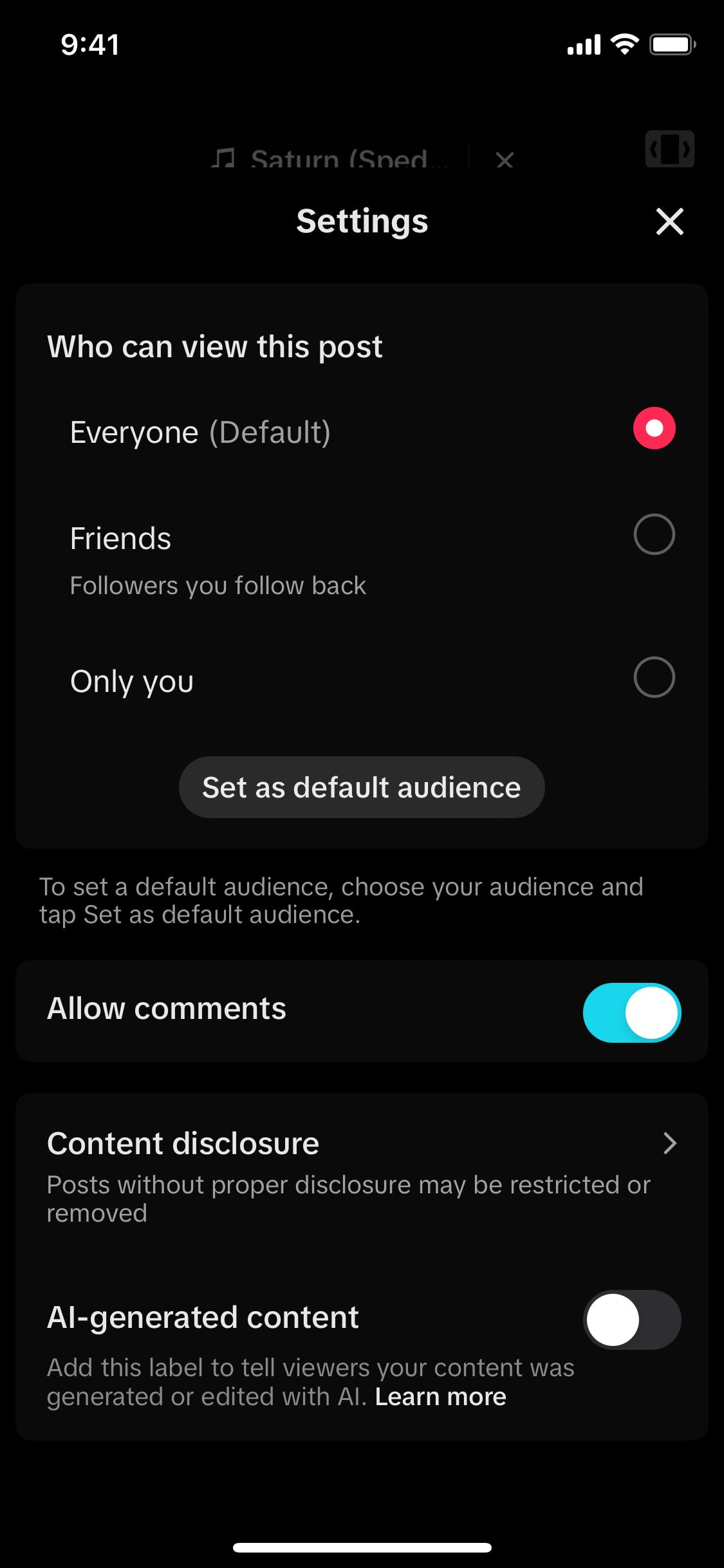 TikTok iOS screen 135