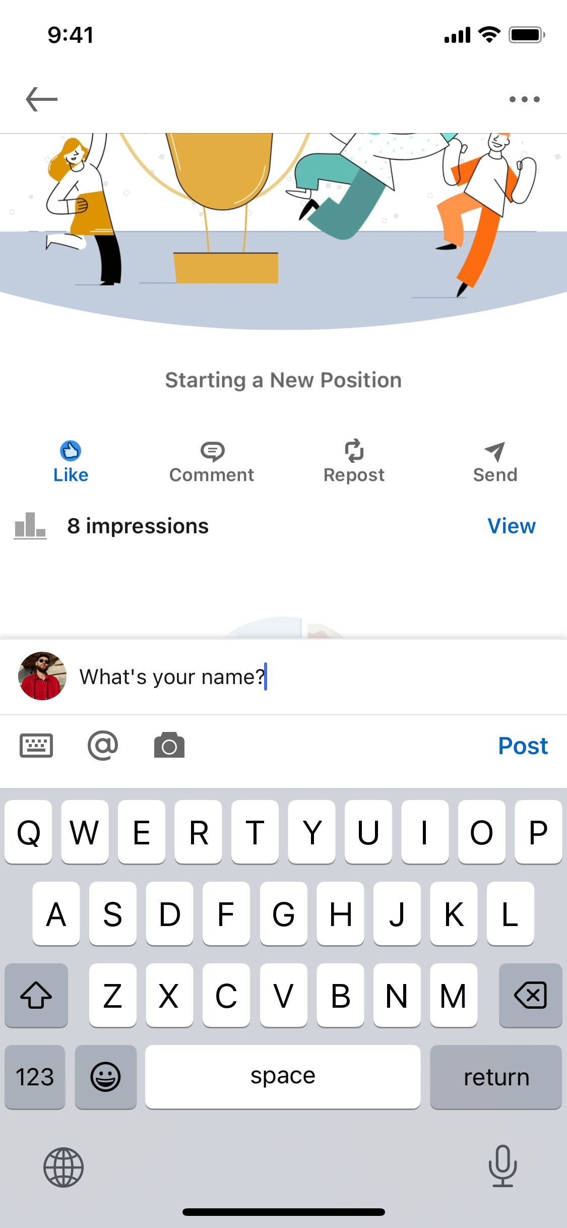 LinkedIn iOS screen 473
