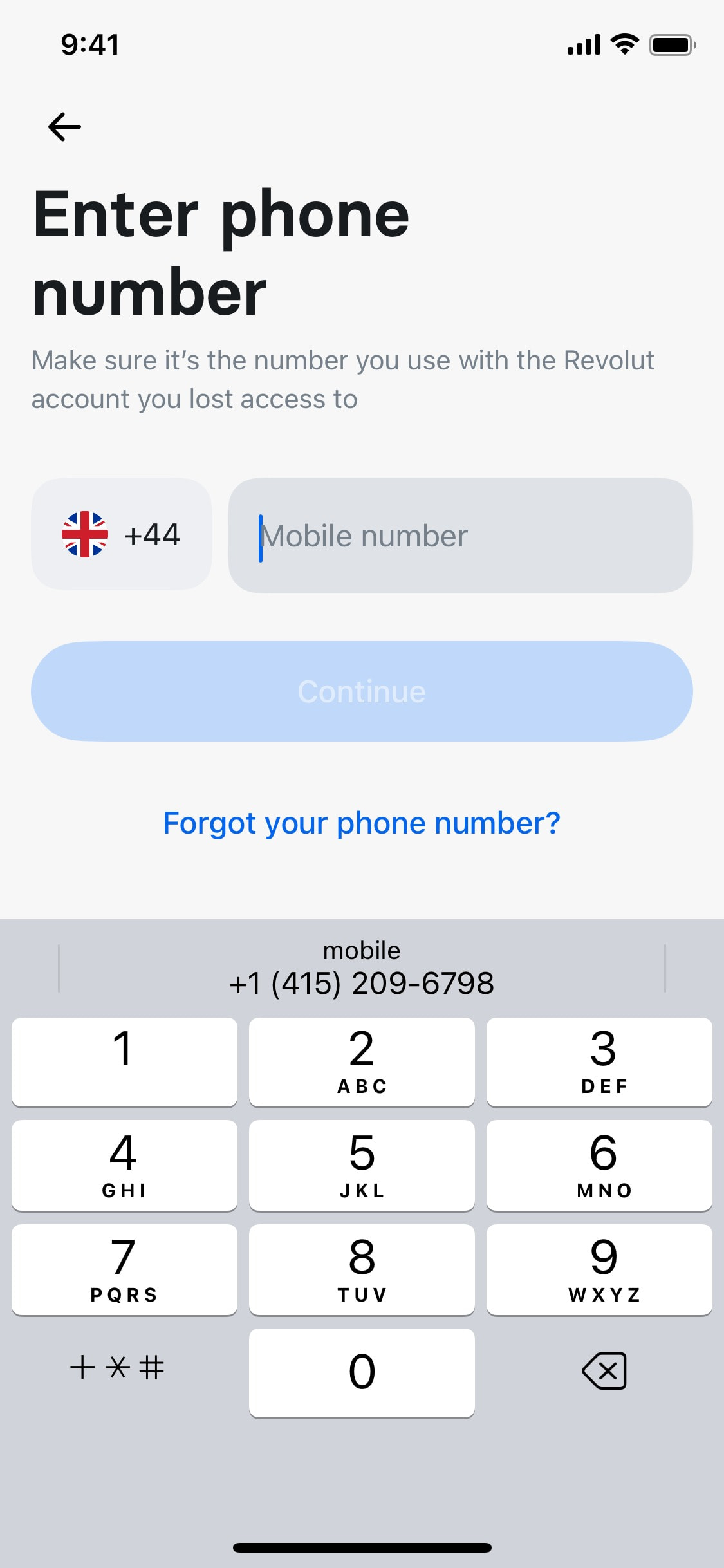 Revolut iOS screen 442
