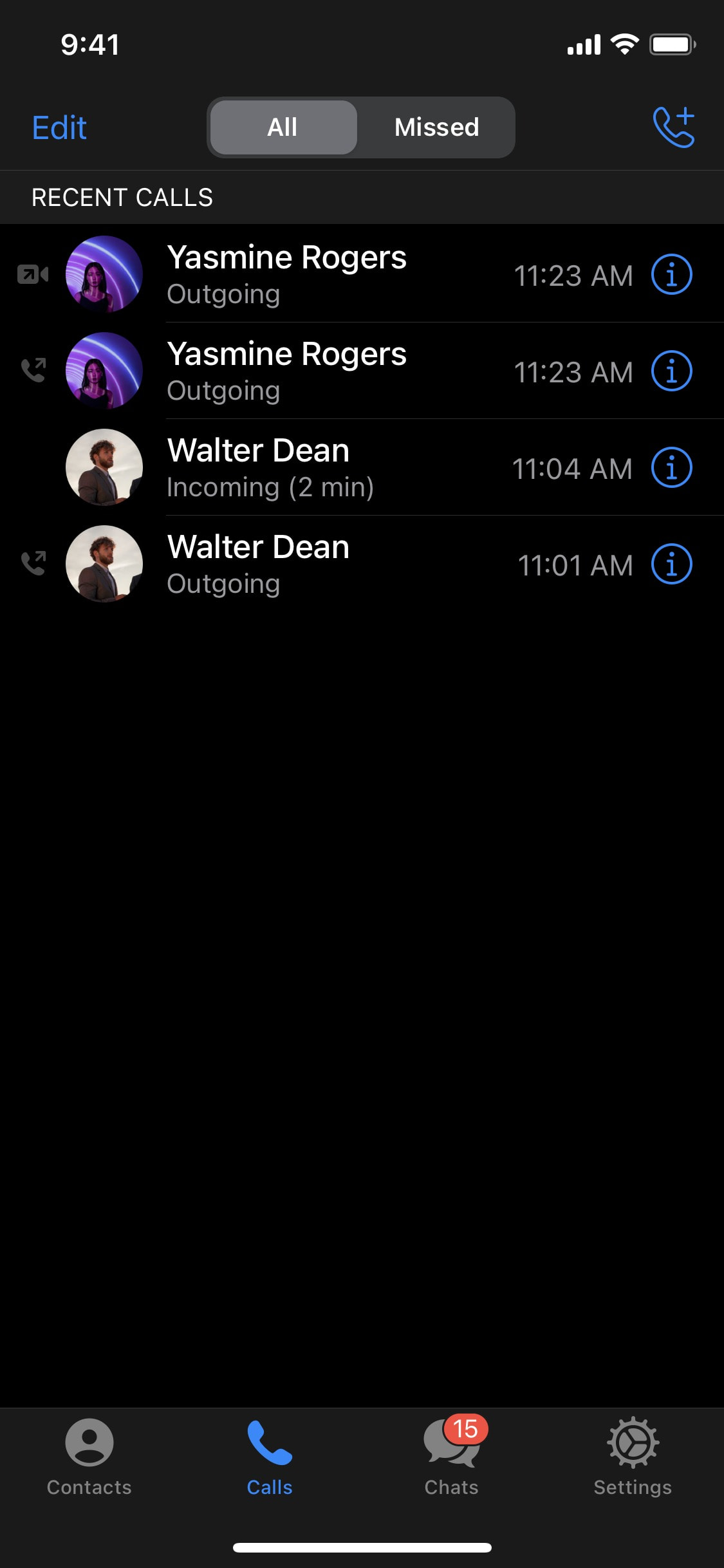 Telegram iOS screen 444