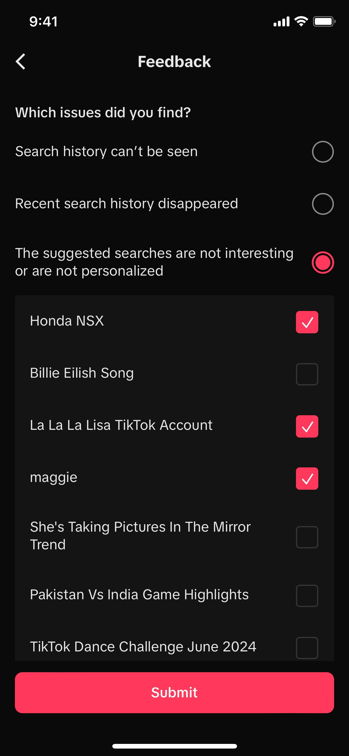 TikTok iOS screen 117