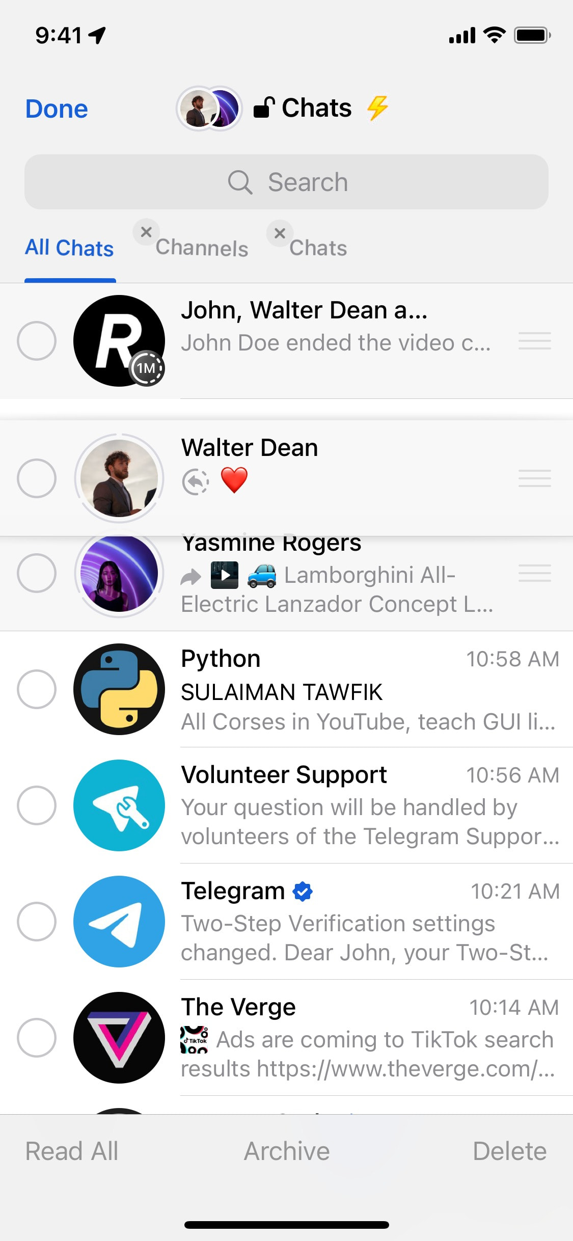 Telegram iOS screen 556