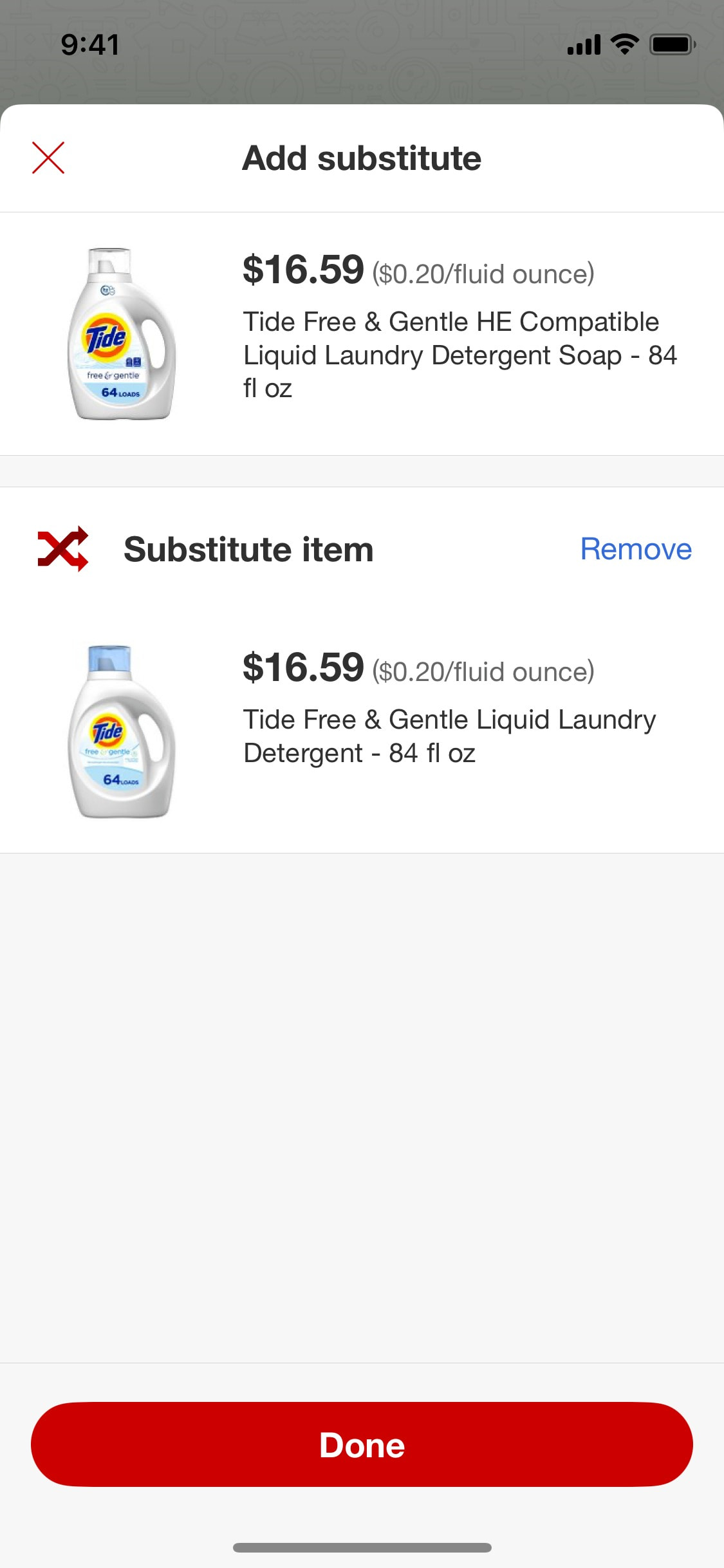 Target iOS screen 594