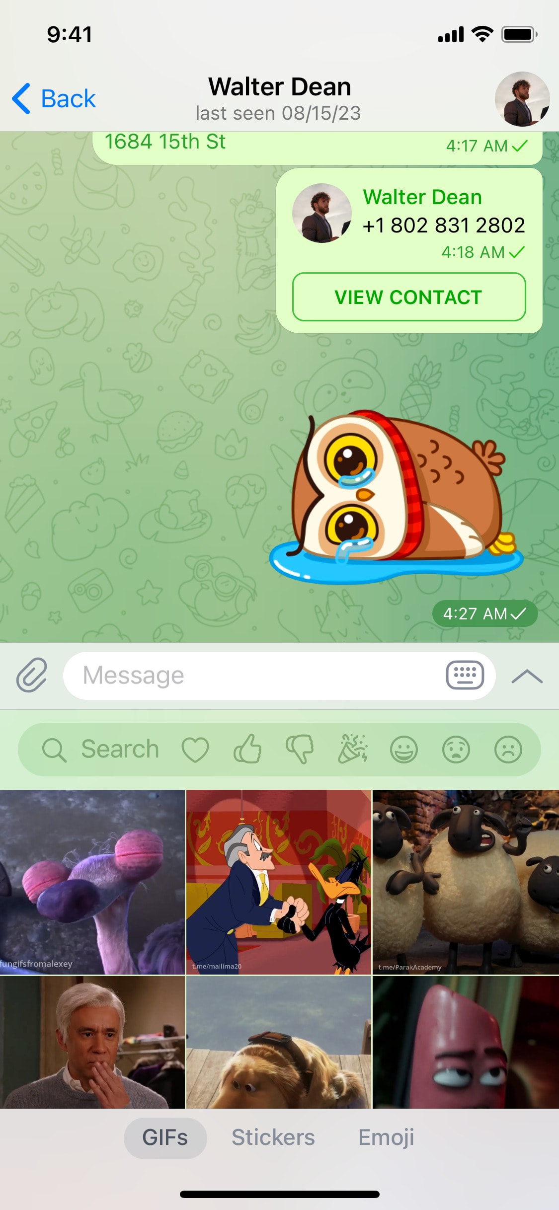 Telegram iOS screen 532