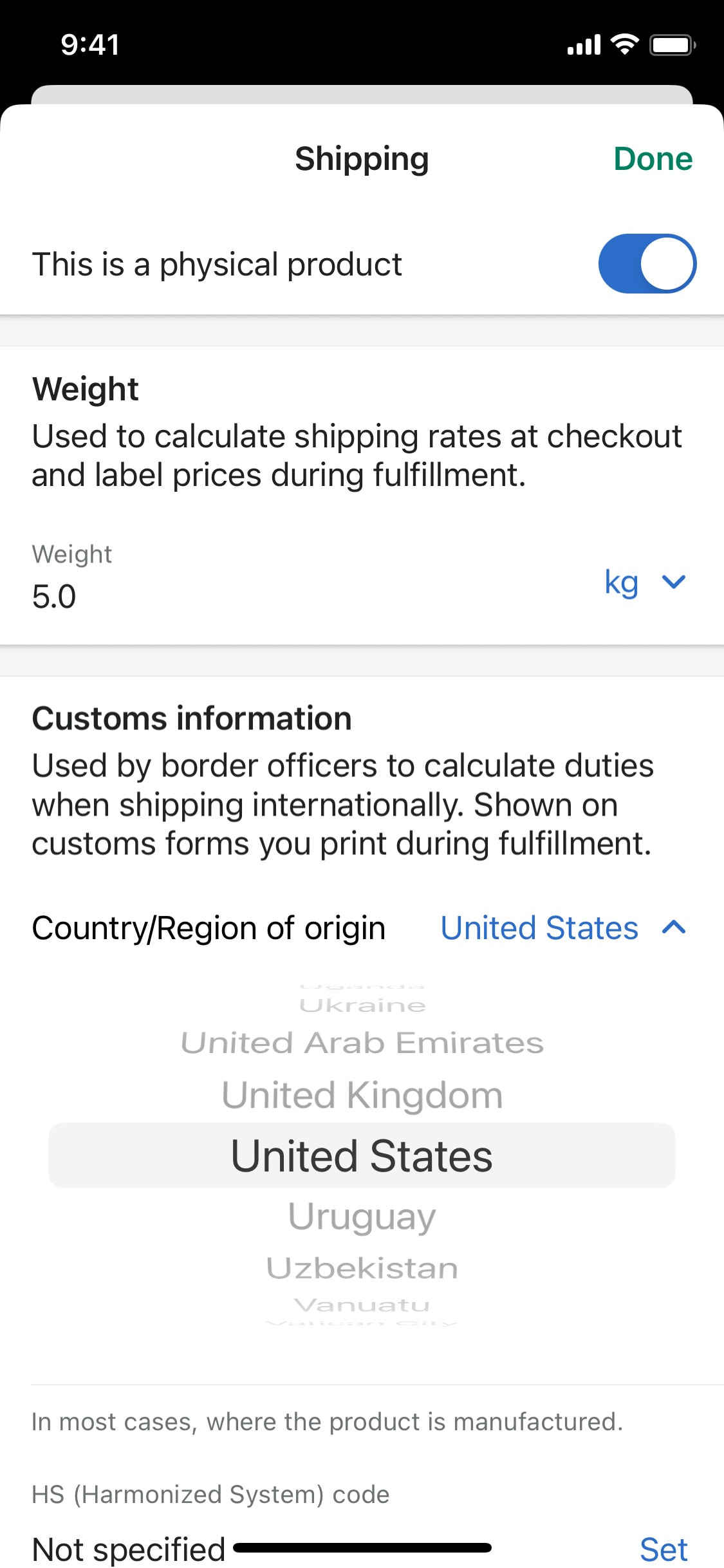 Shopify iOS screen 452