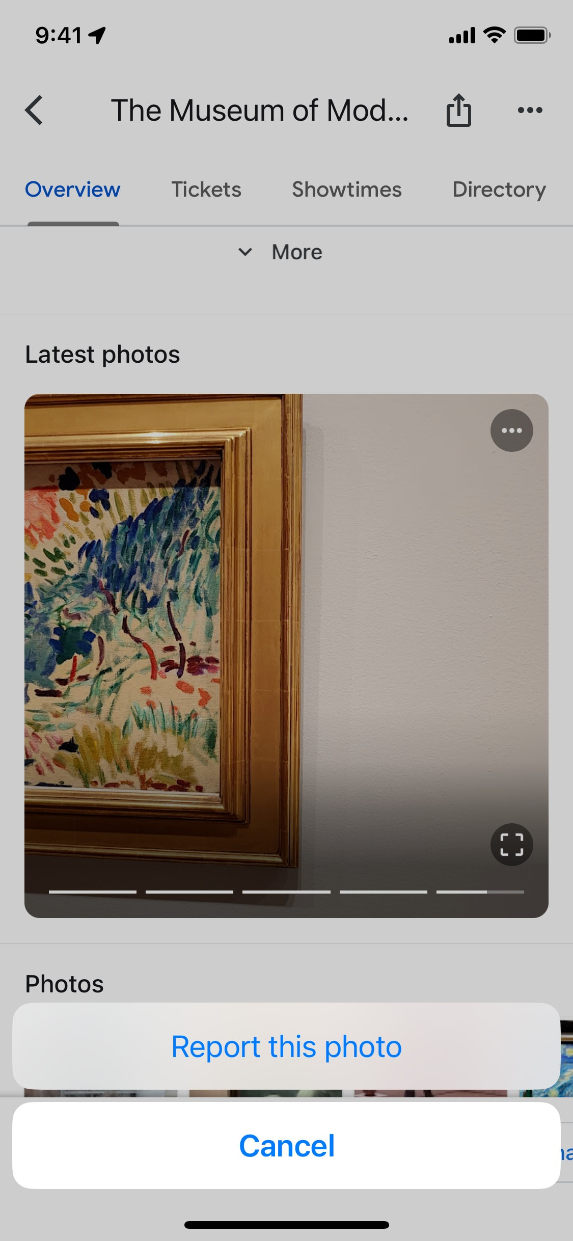 Google Maps iOS screen 447
