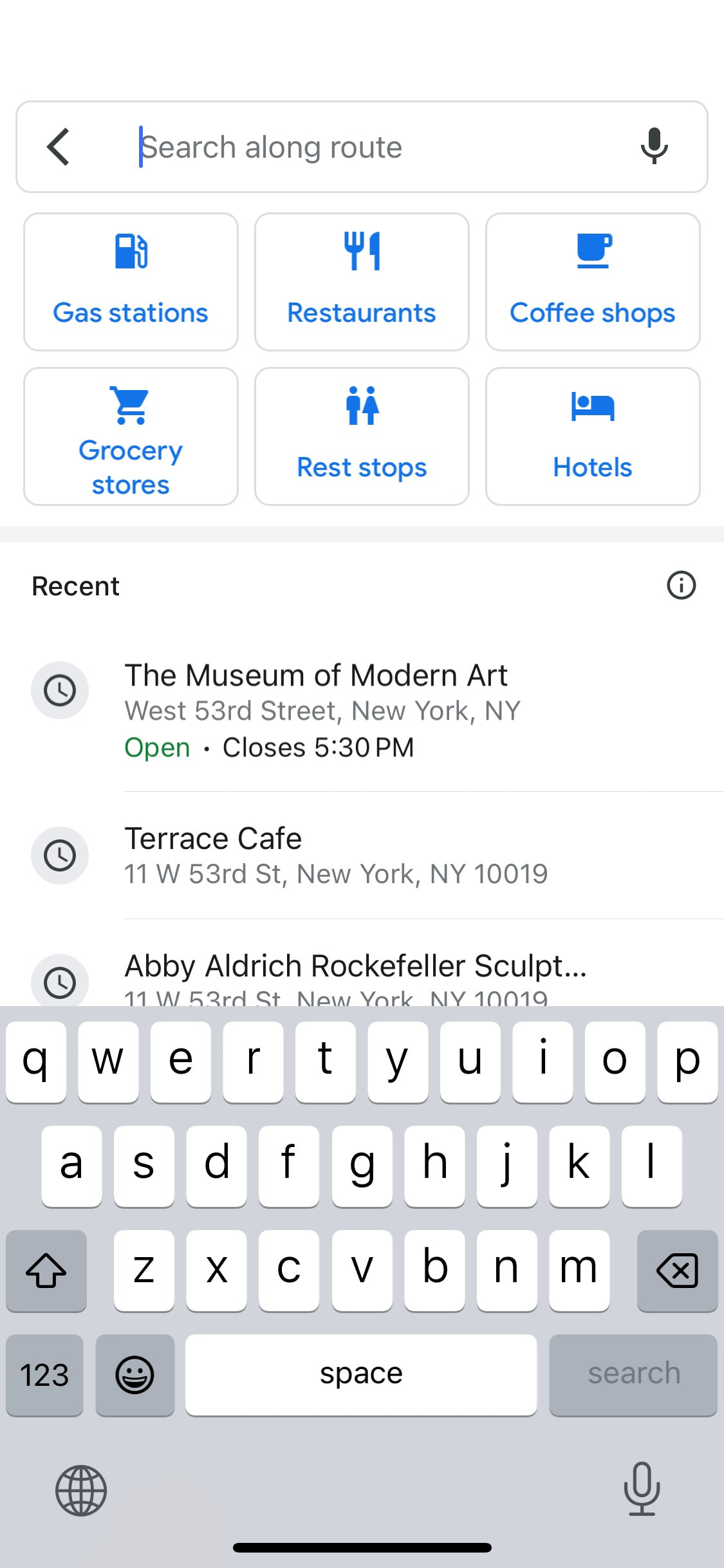 Google Maps iOS screen 268