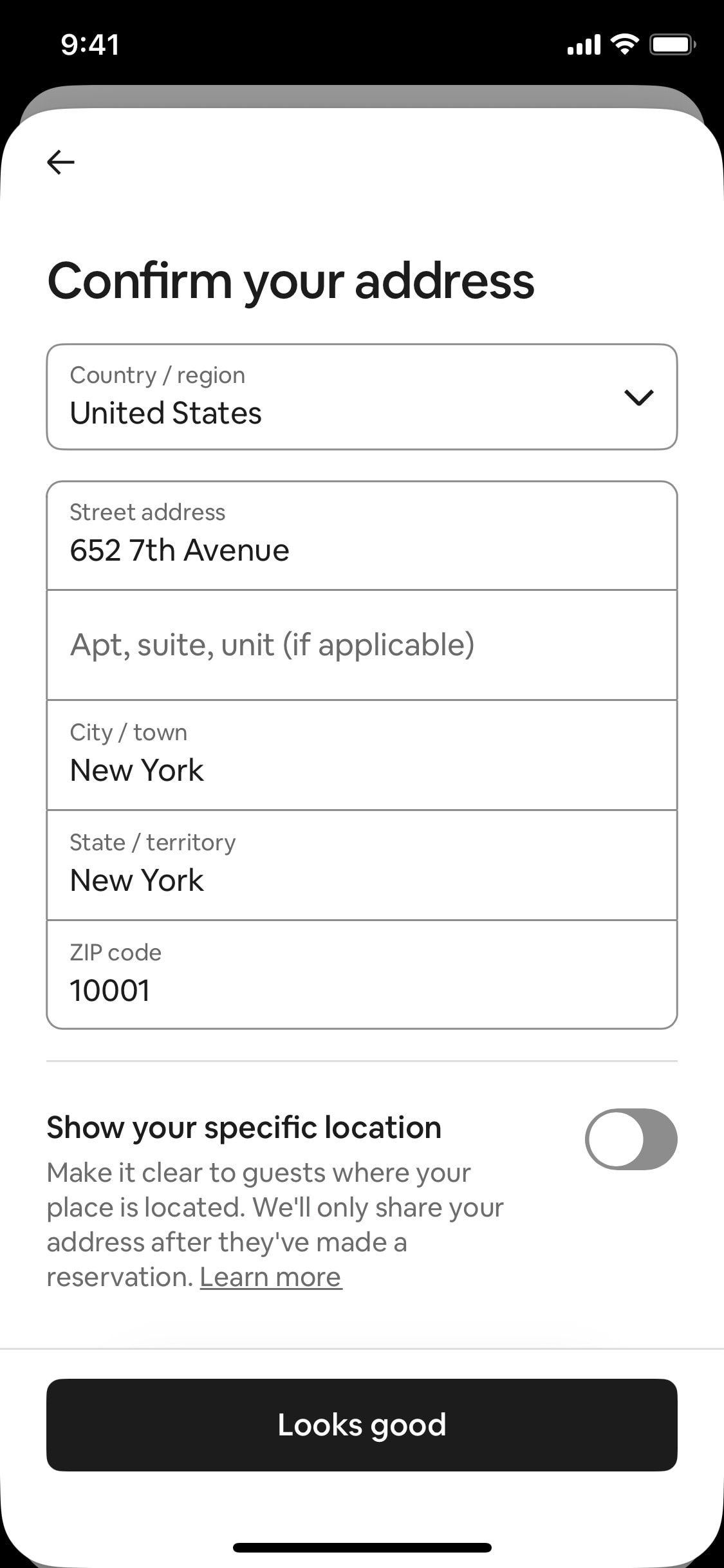 Airbnb iOS screen 265