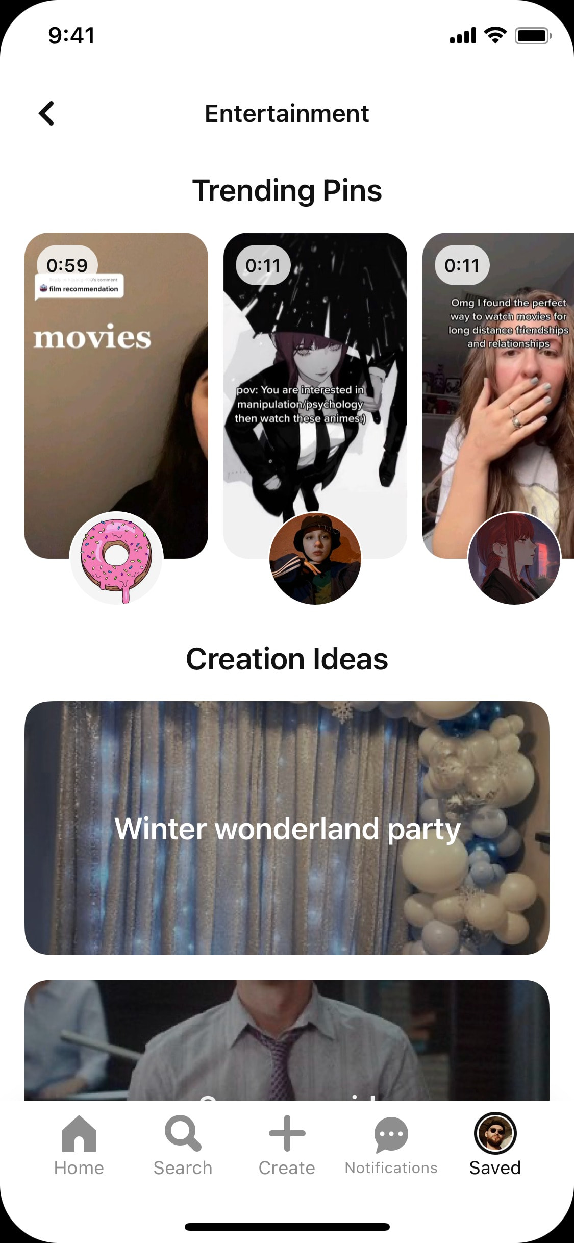 Pinterest iOS screen 337