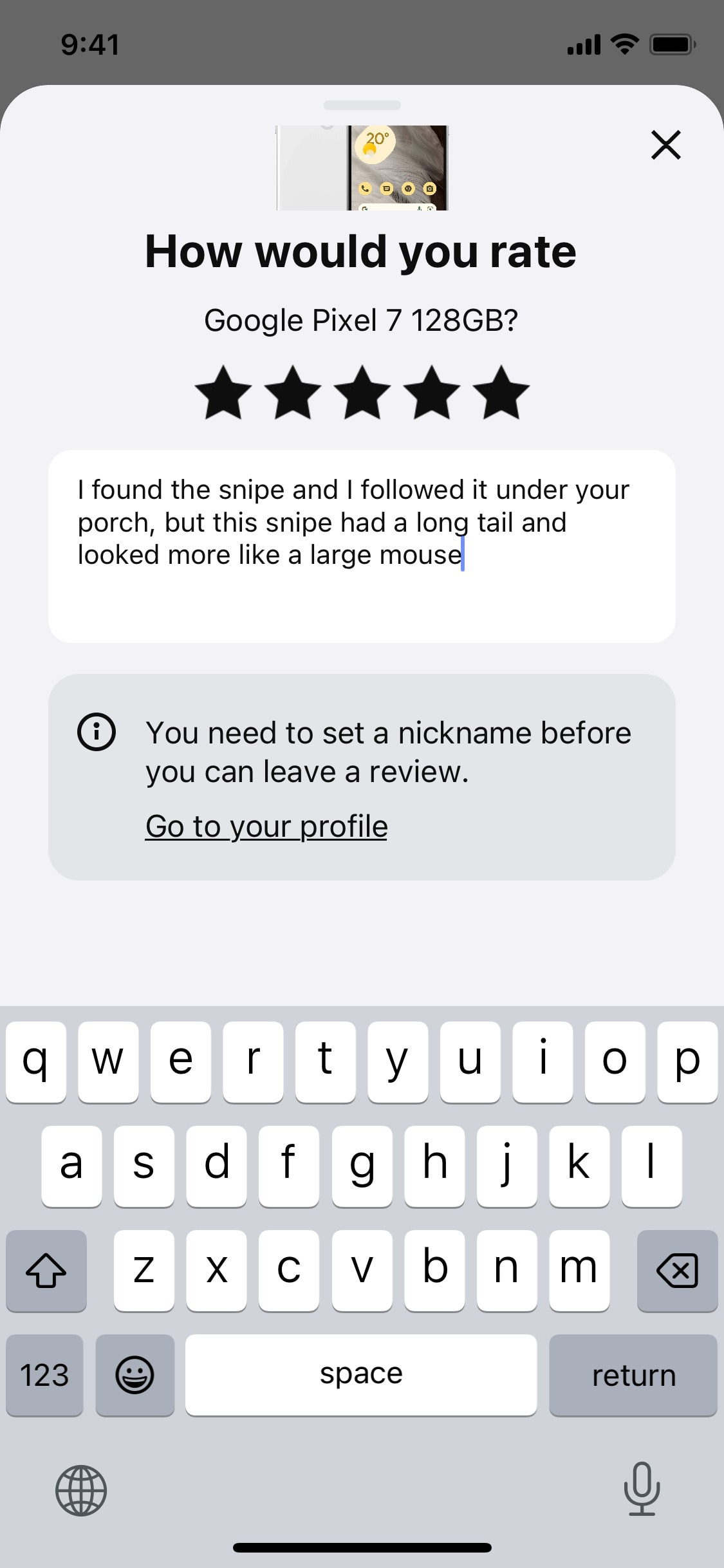Klarna iOS screen 35