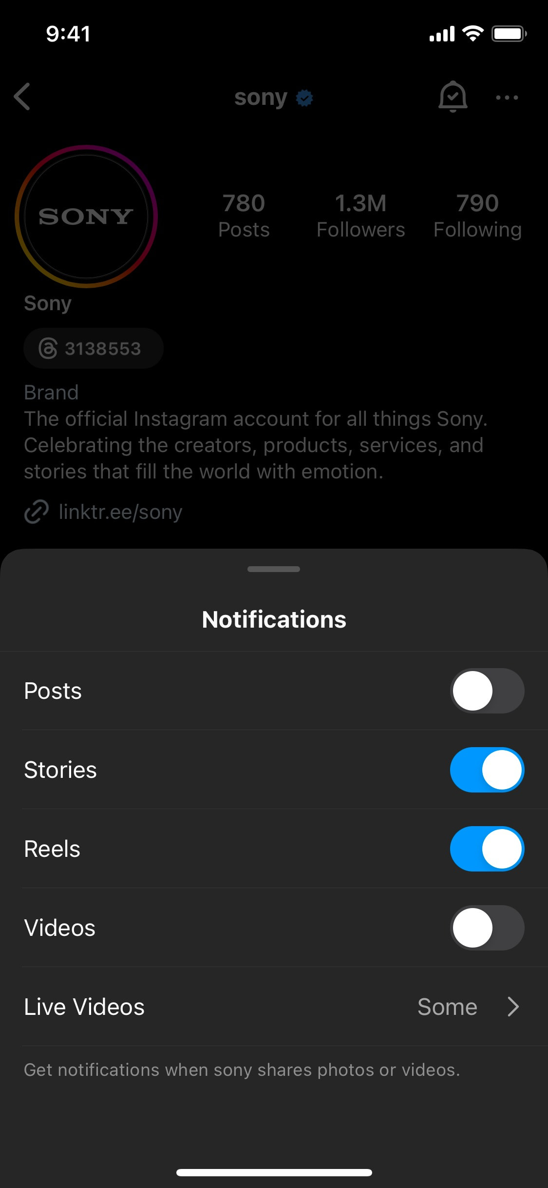 Instagram iOS screen 774