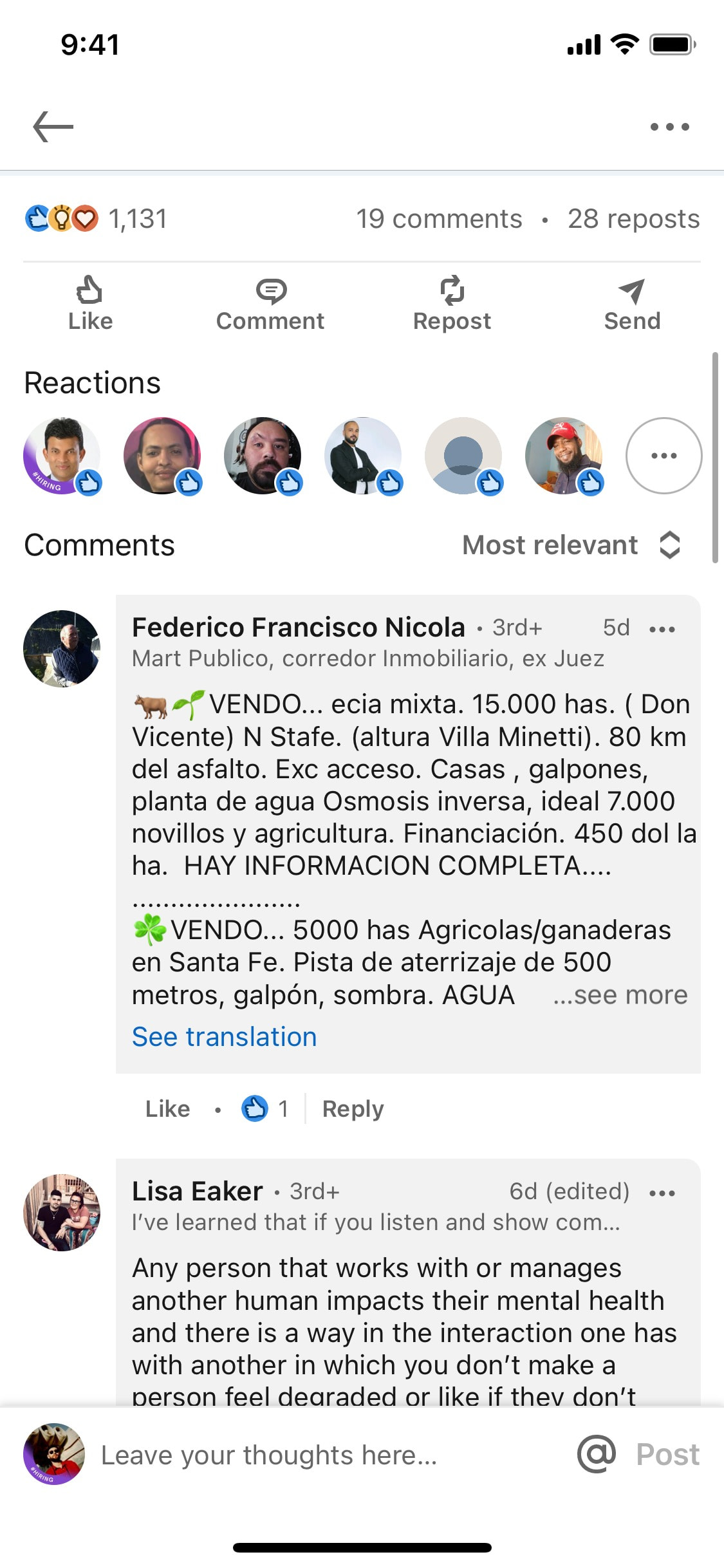 LinkedIn iOS screen 374