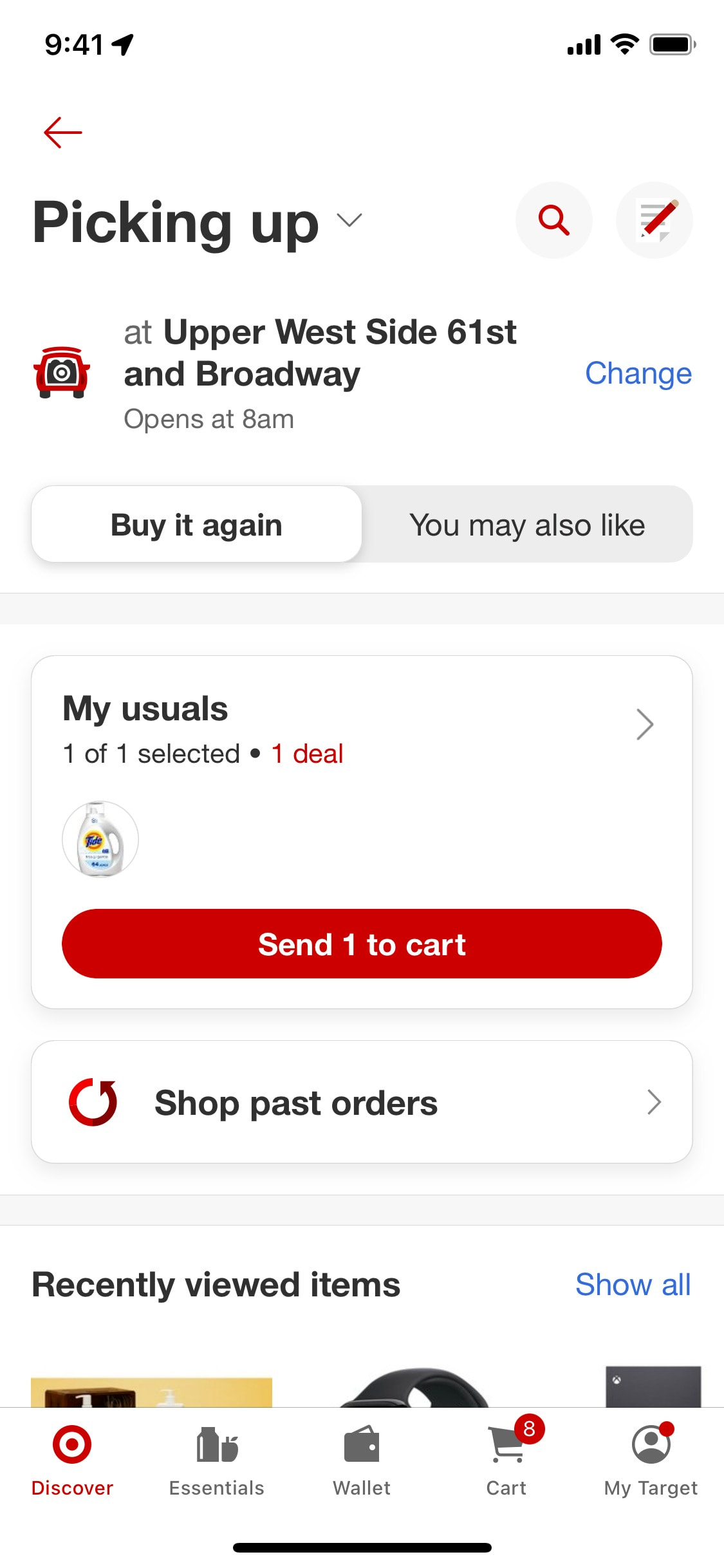 Target iOS screen 468