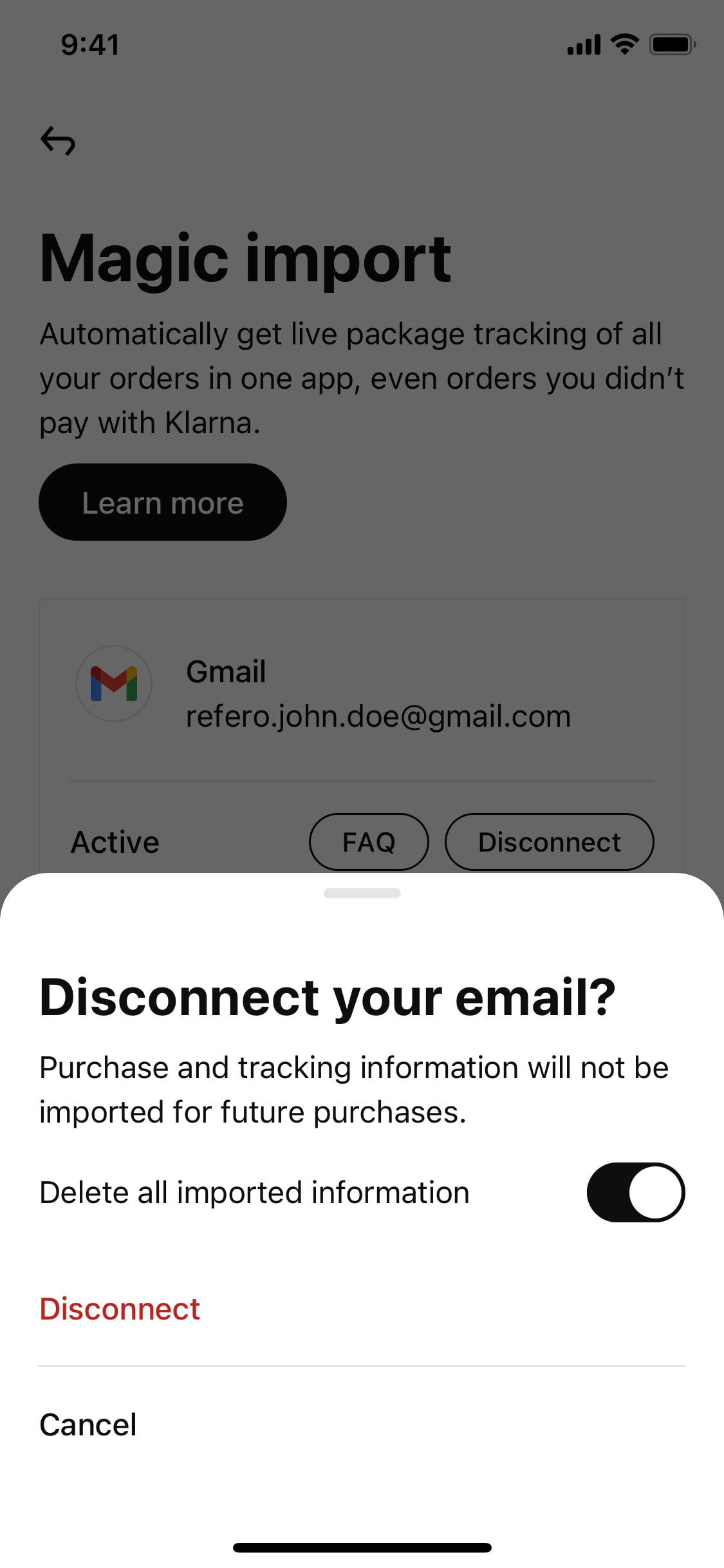 Klarna iOS screen 223