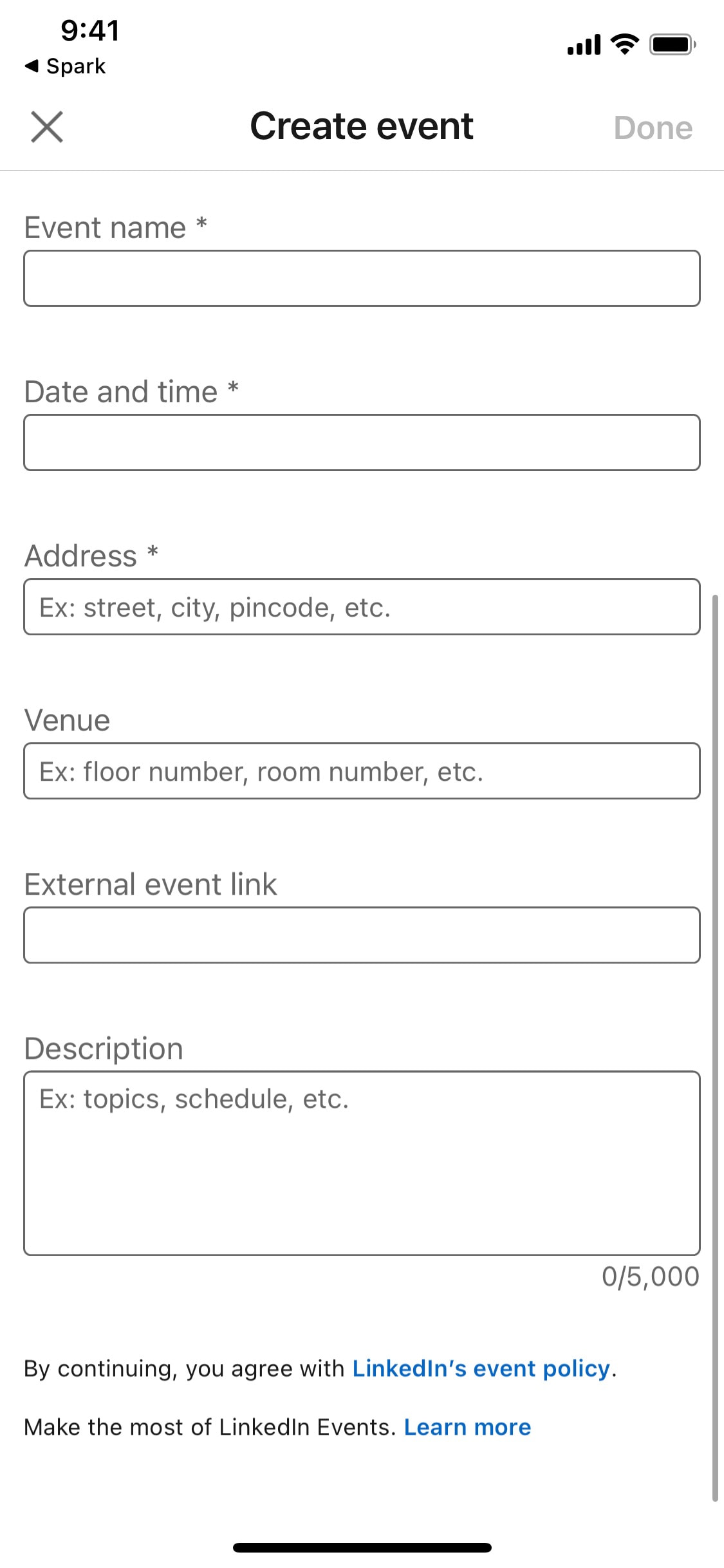 LinkedIn iOS screen 471
