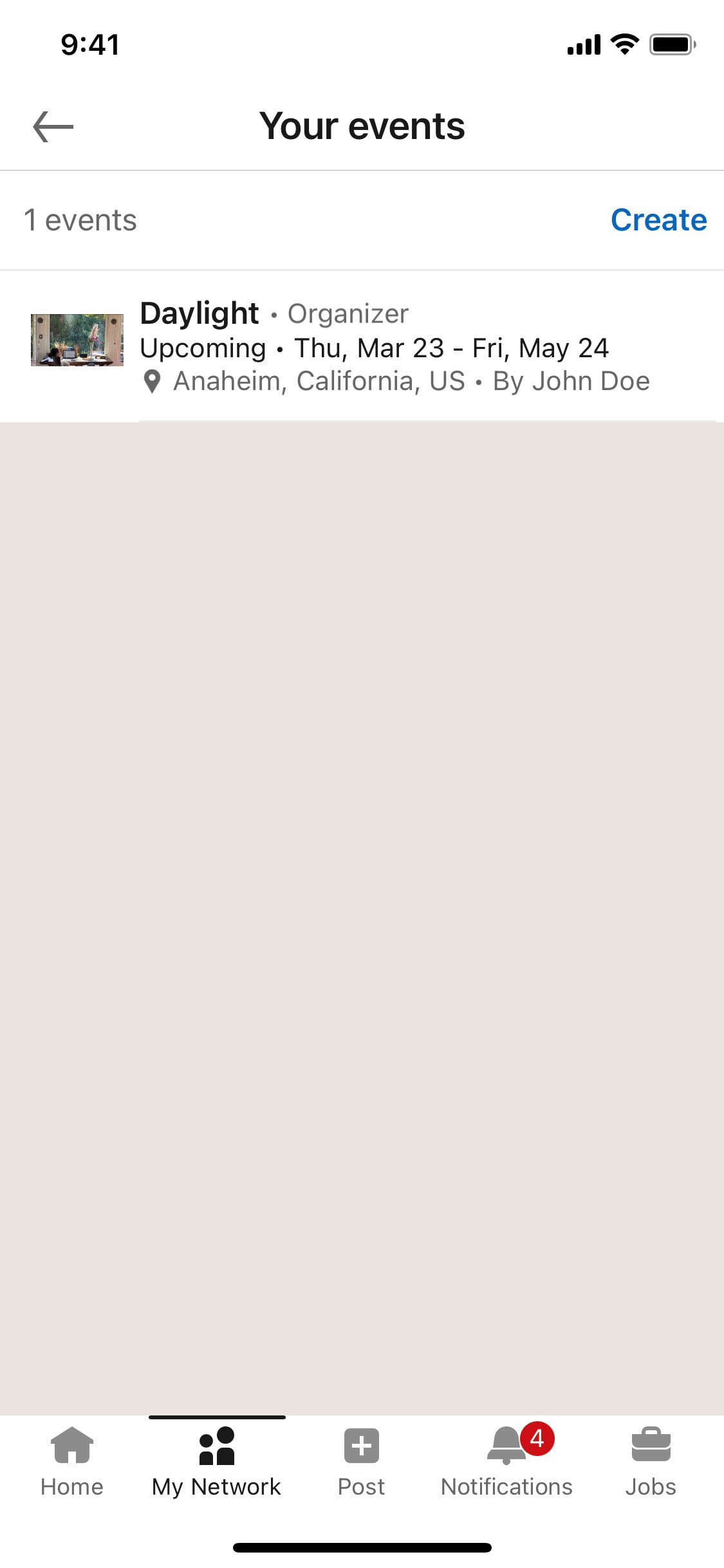 LinkedIn iOS screen 291