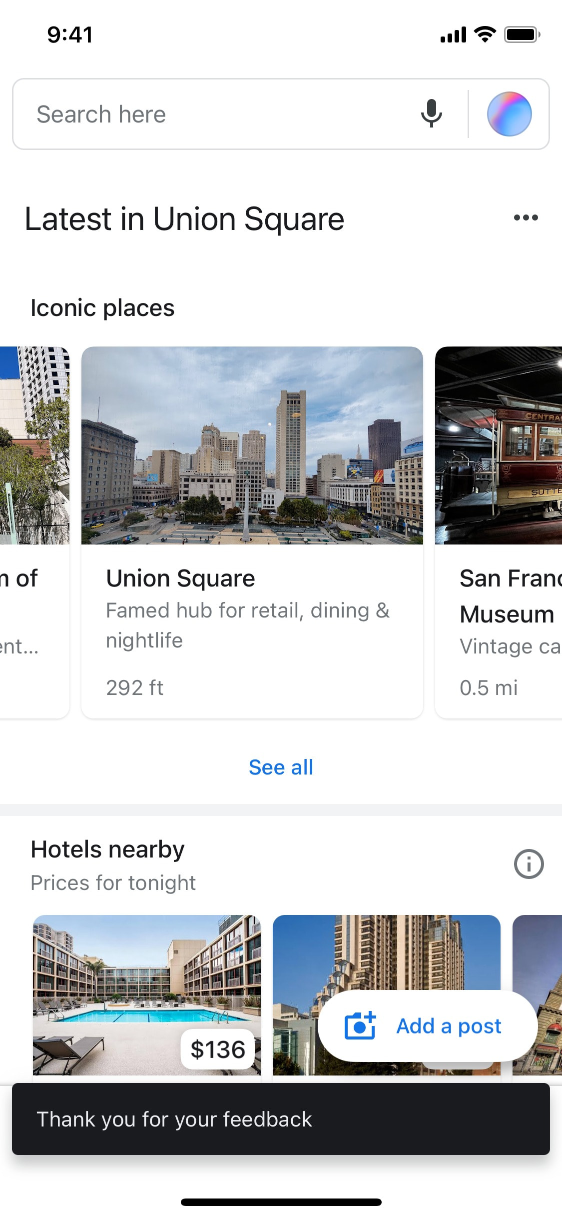 Google Maps iOS screen 604