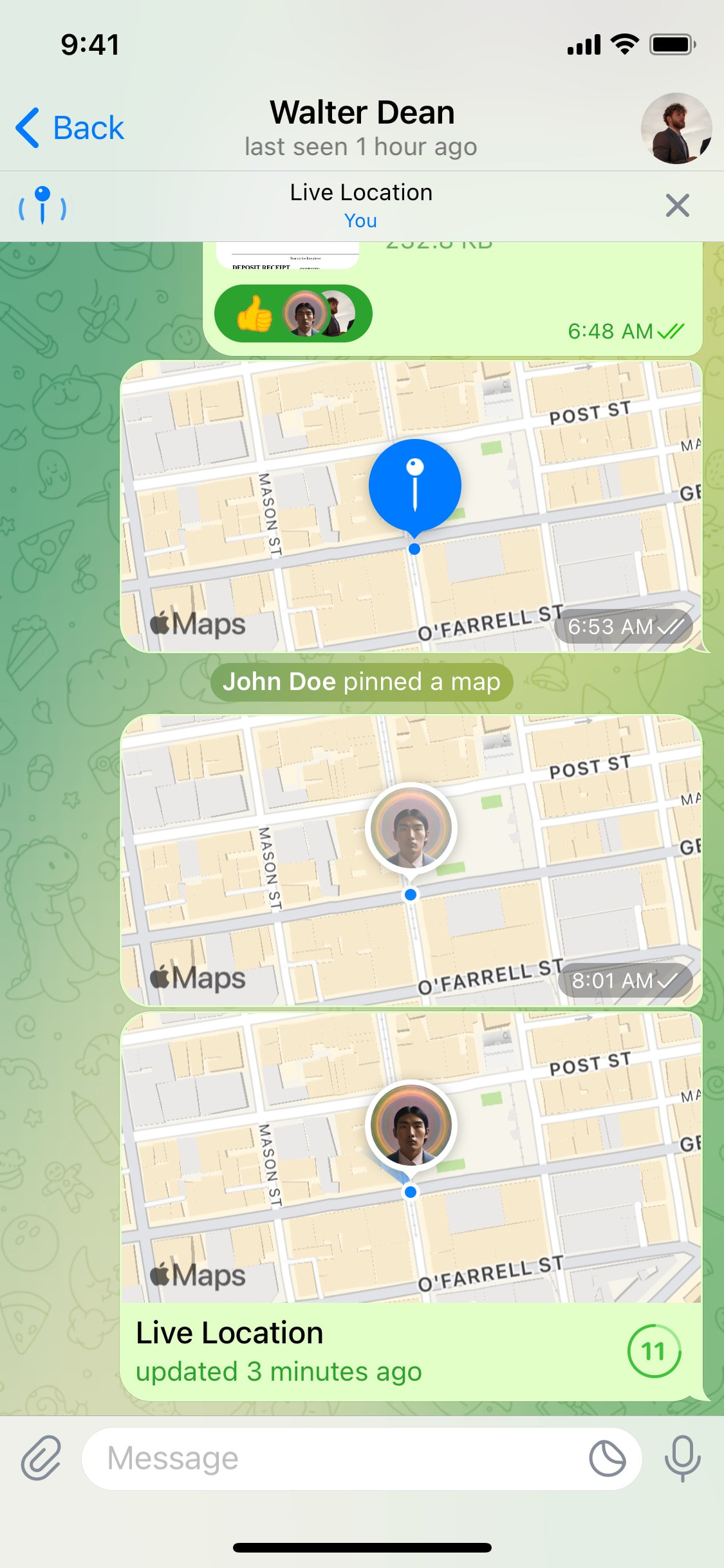 Telegram iOS screen 384