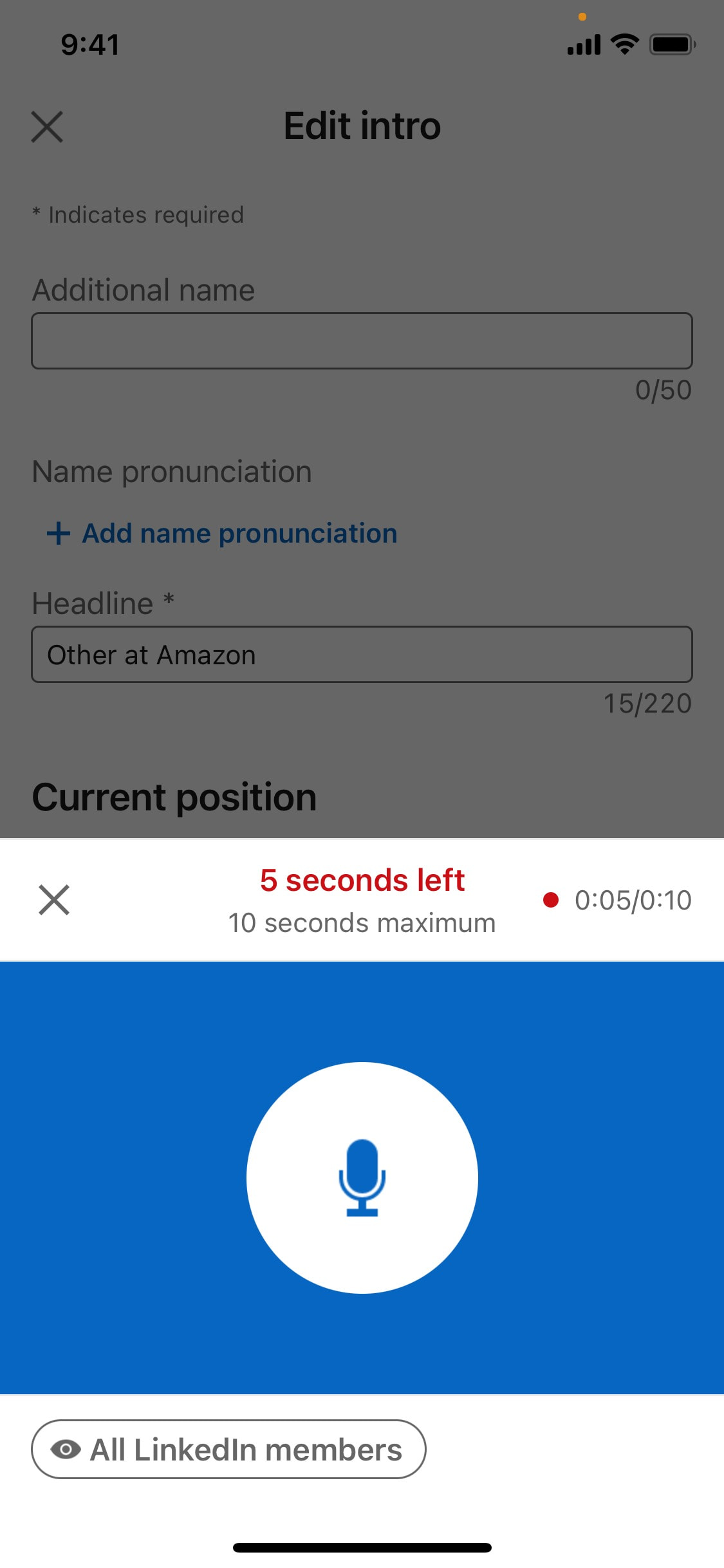 LinkedIn iOS screen 24
