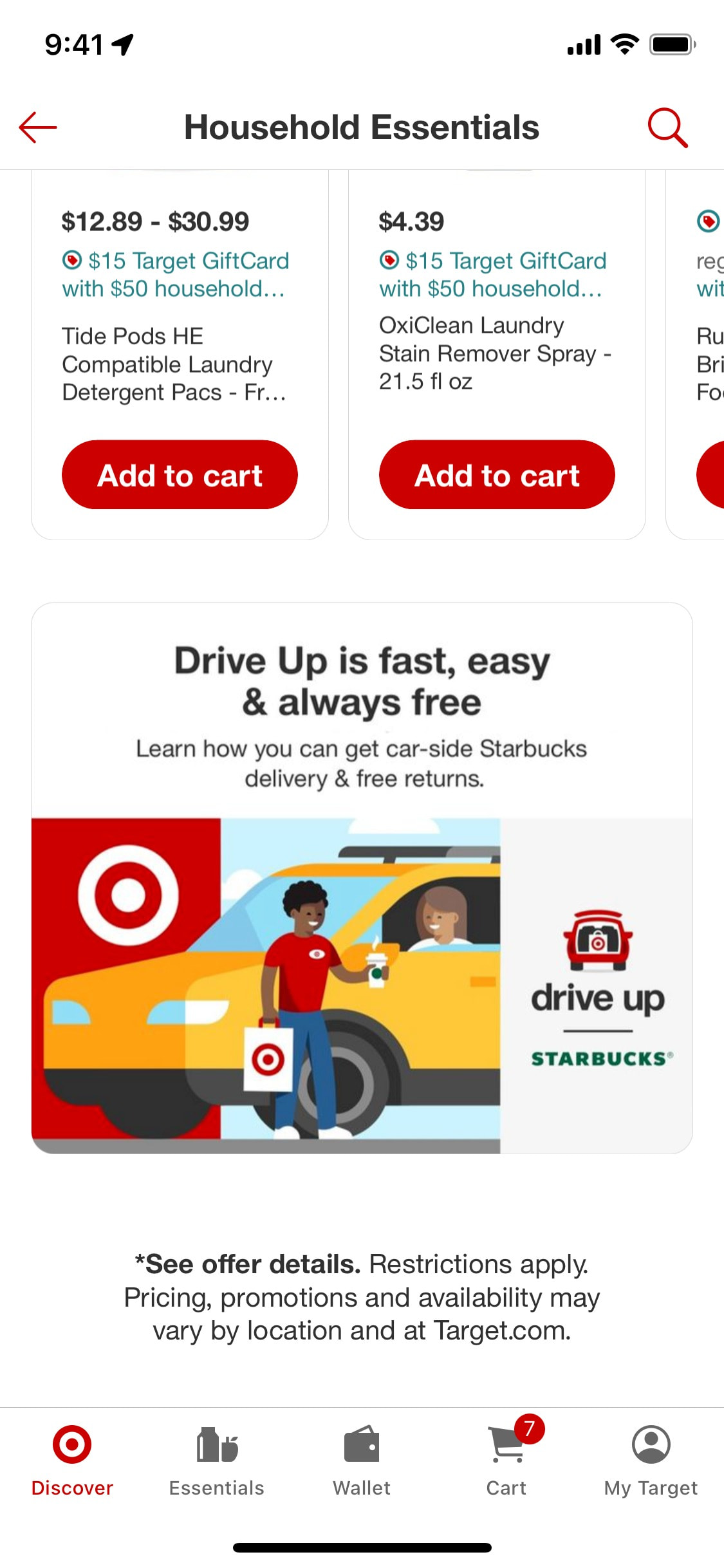 Target iOS screen 219