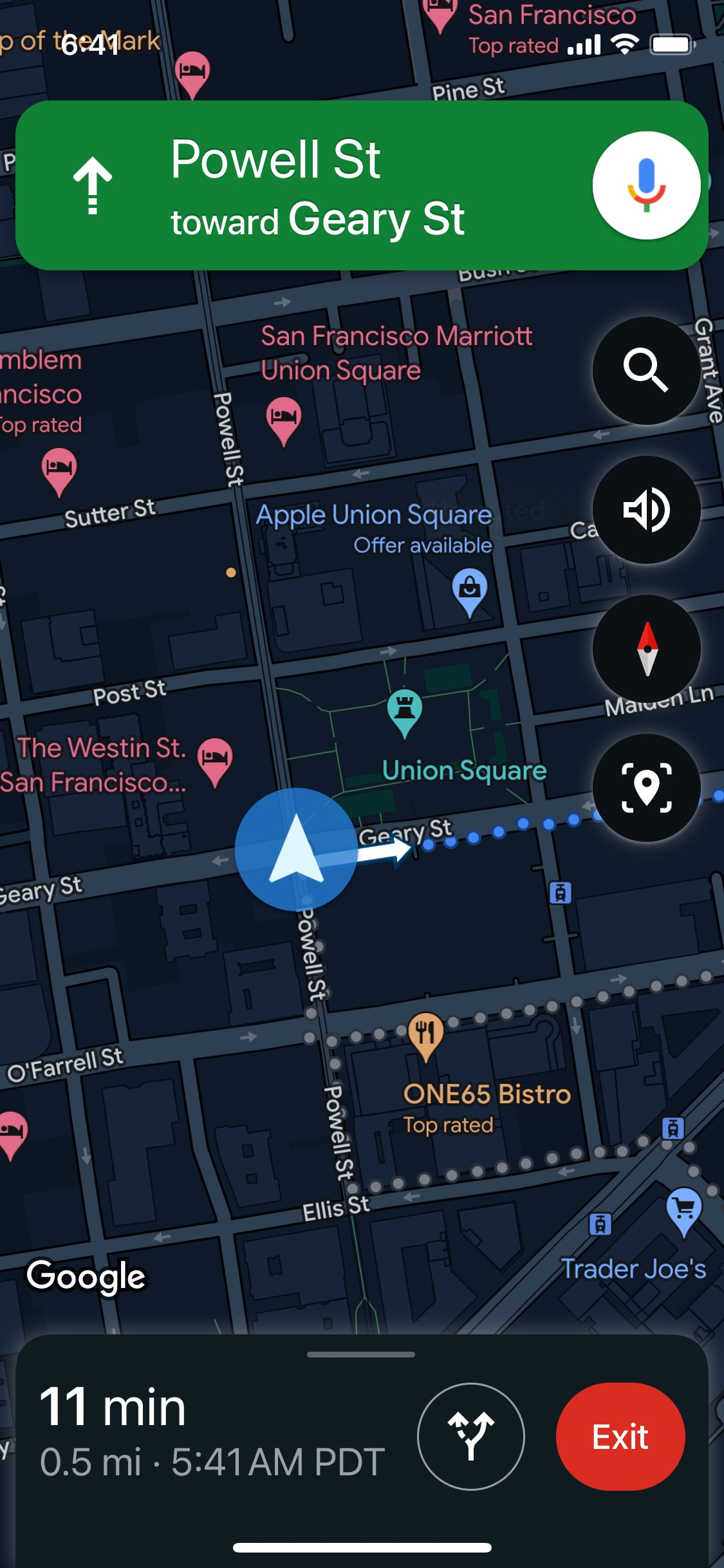 Google Maps iOS screen 400