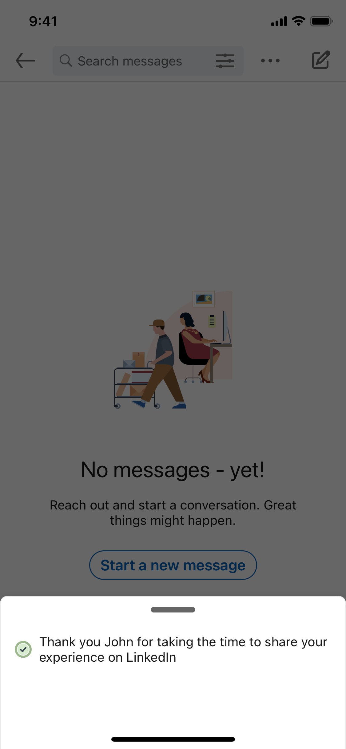 LinkedIn iOS screen 533