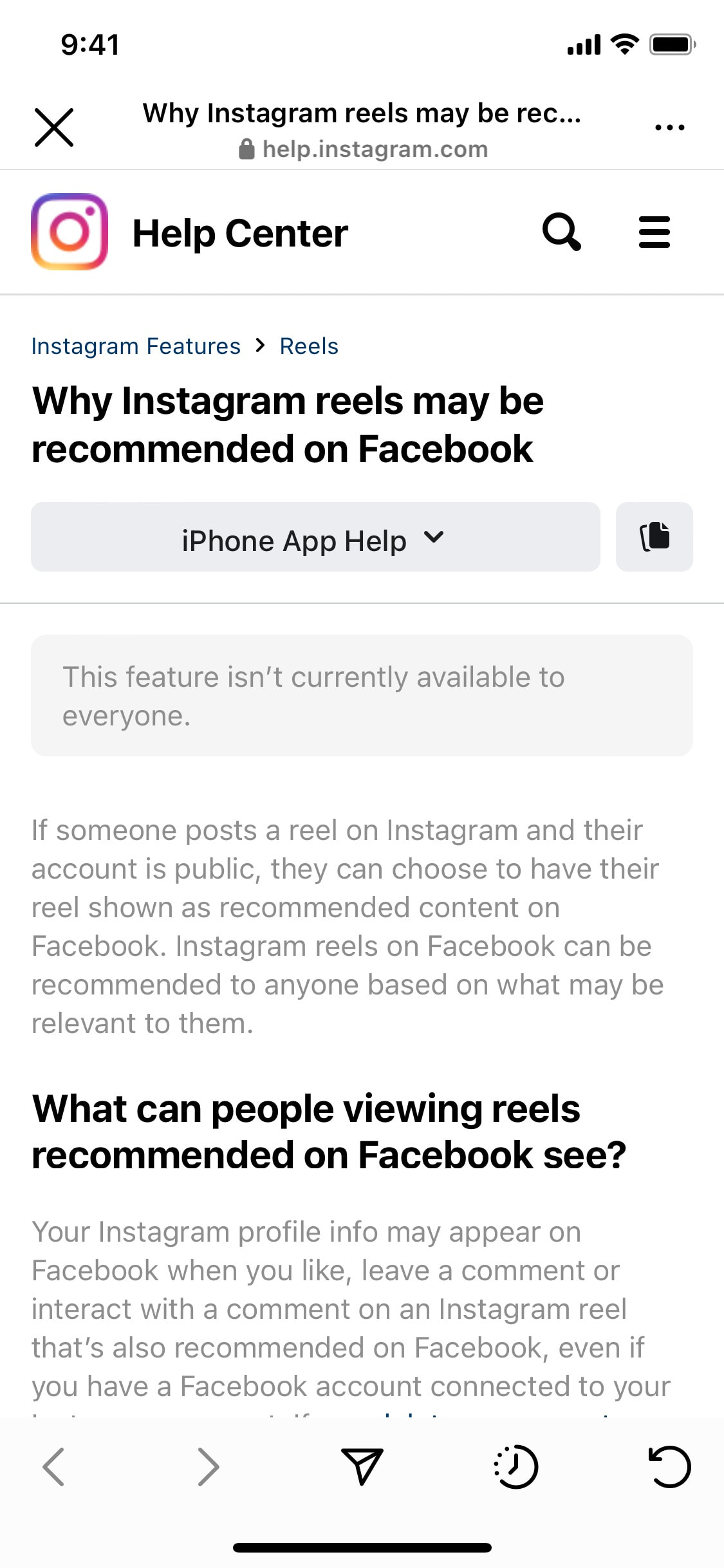 Instagram iOS screen 699