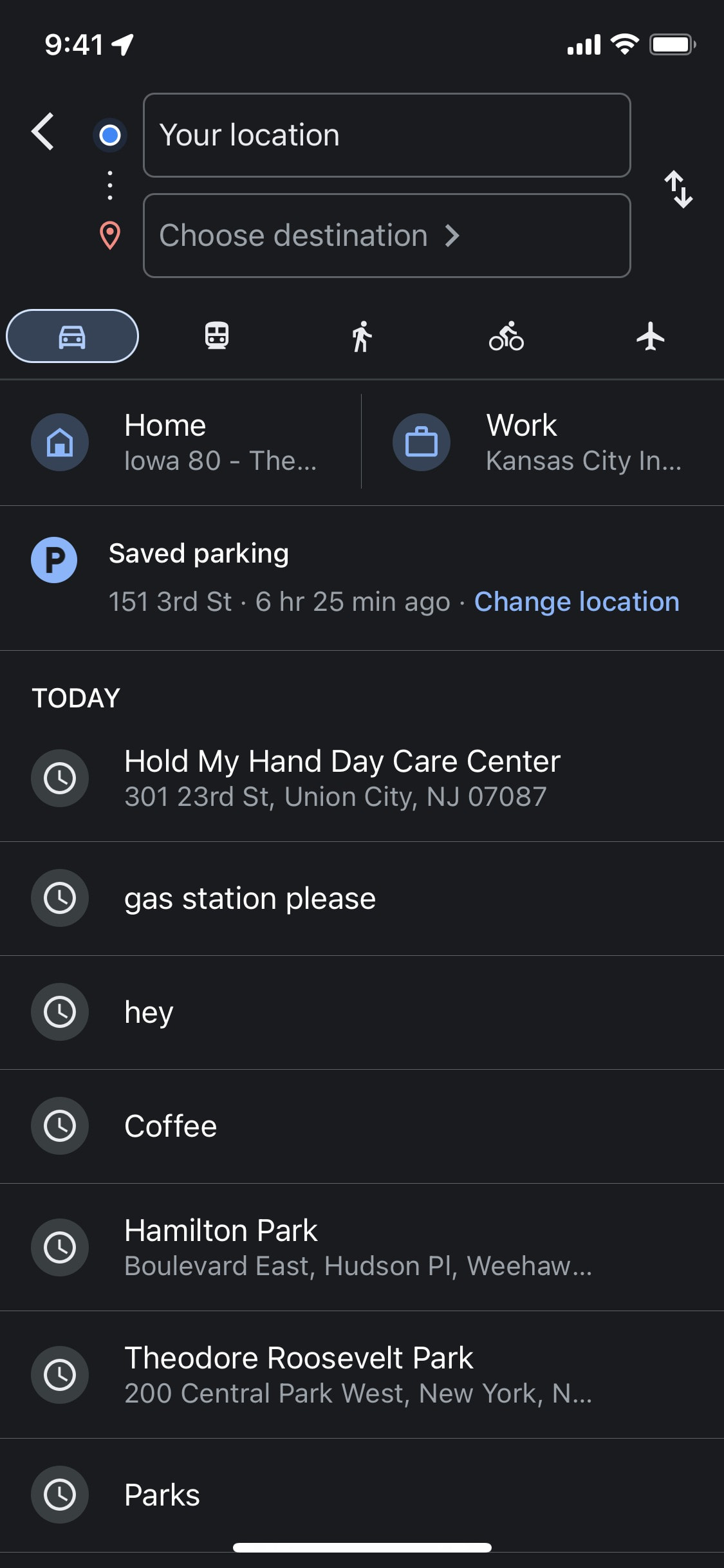 Google Maps iOS screen 146