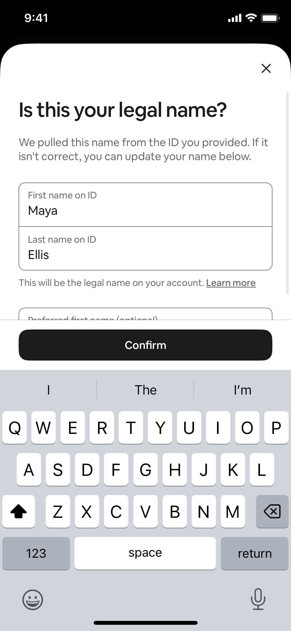 Airbnb iOS screen 418