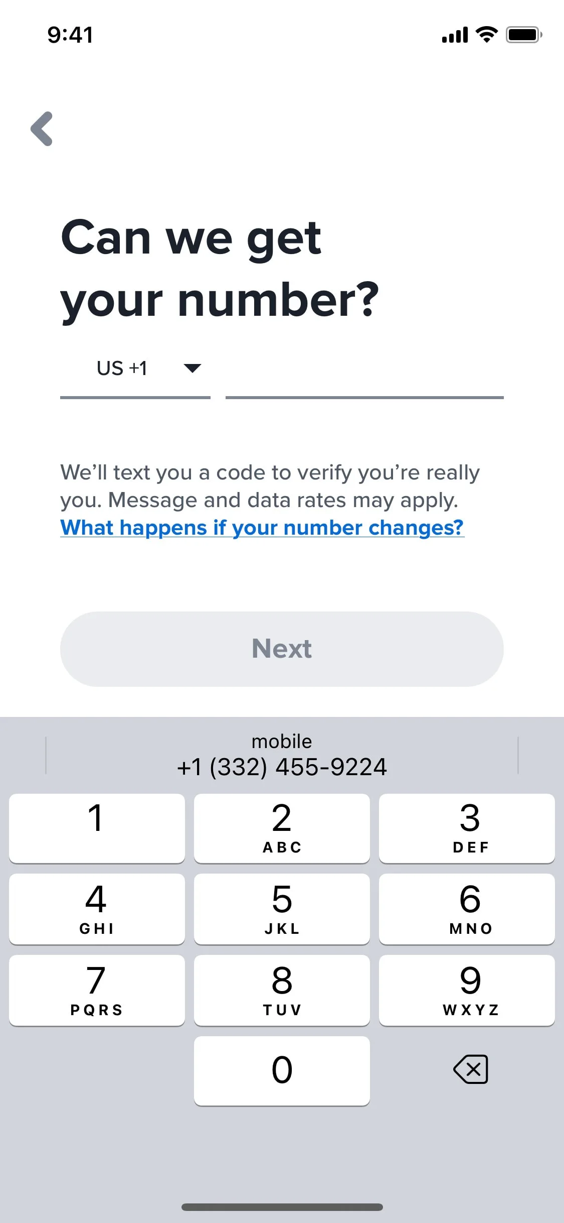 Tinder iOS screen 3