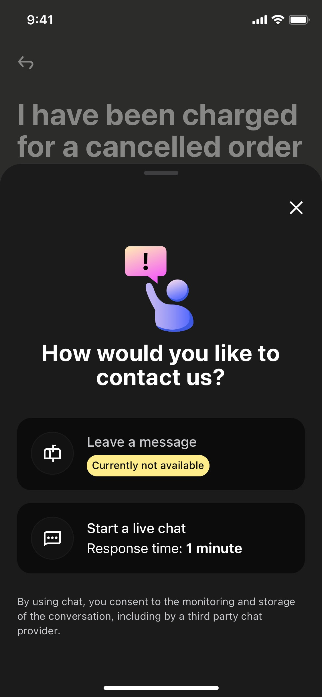 Klarna iOS screen 468