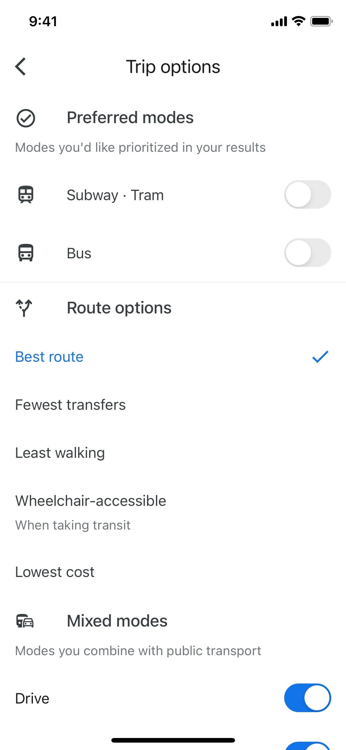 Google Maps iOS screen 532