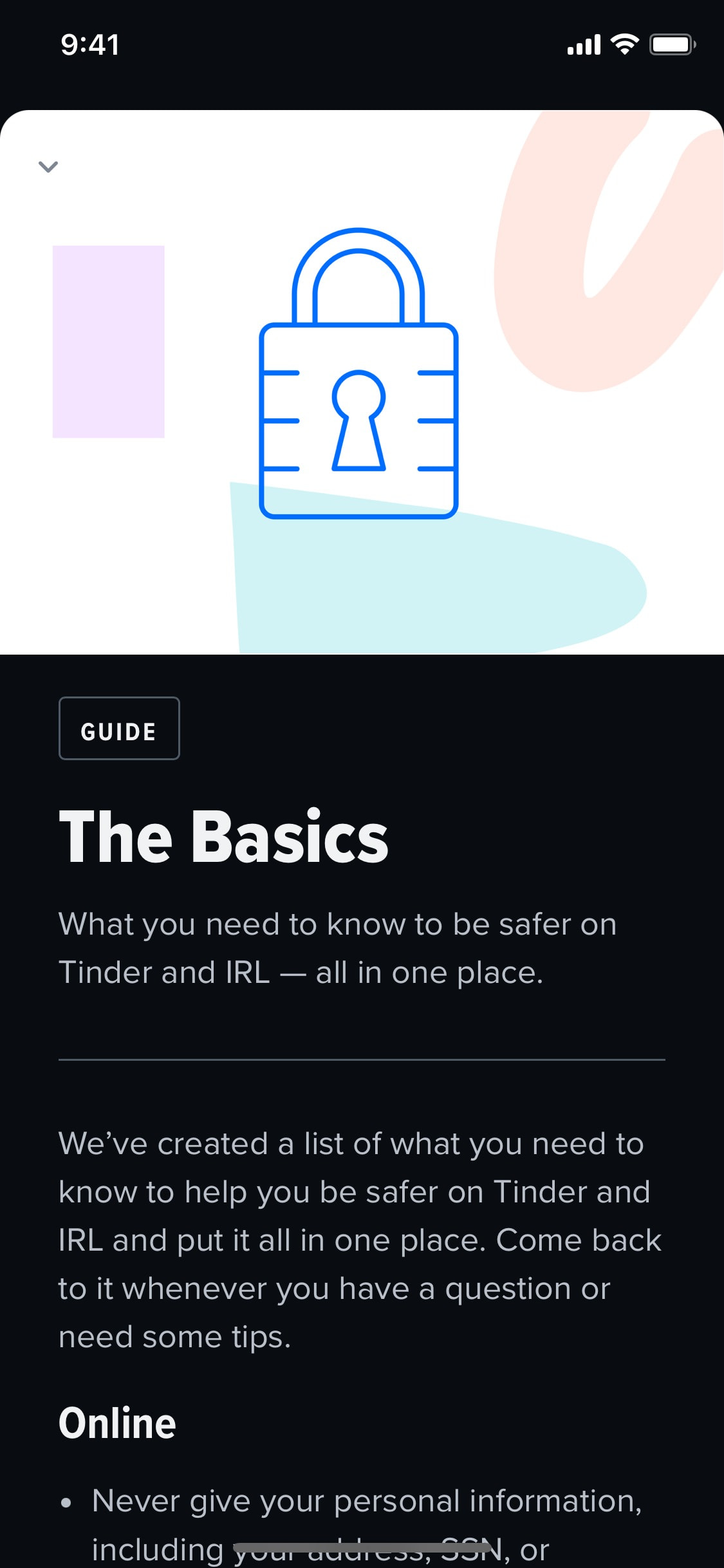 Tinder iOS screen 176