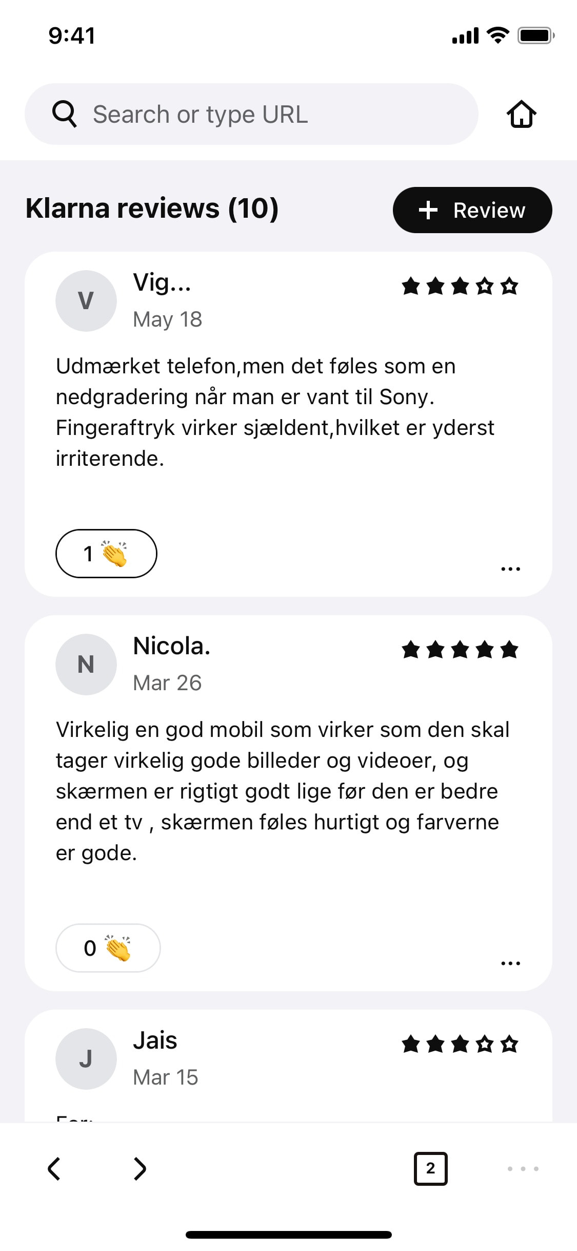 Klarna iOS screen 103