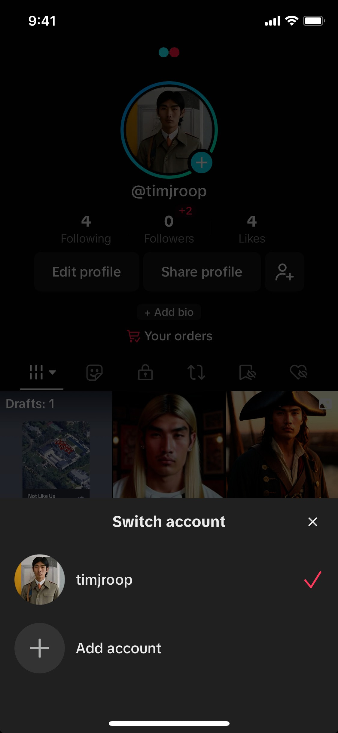 TikTok iOS screen 206