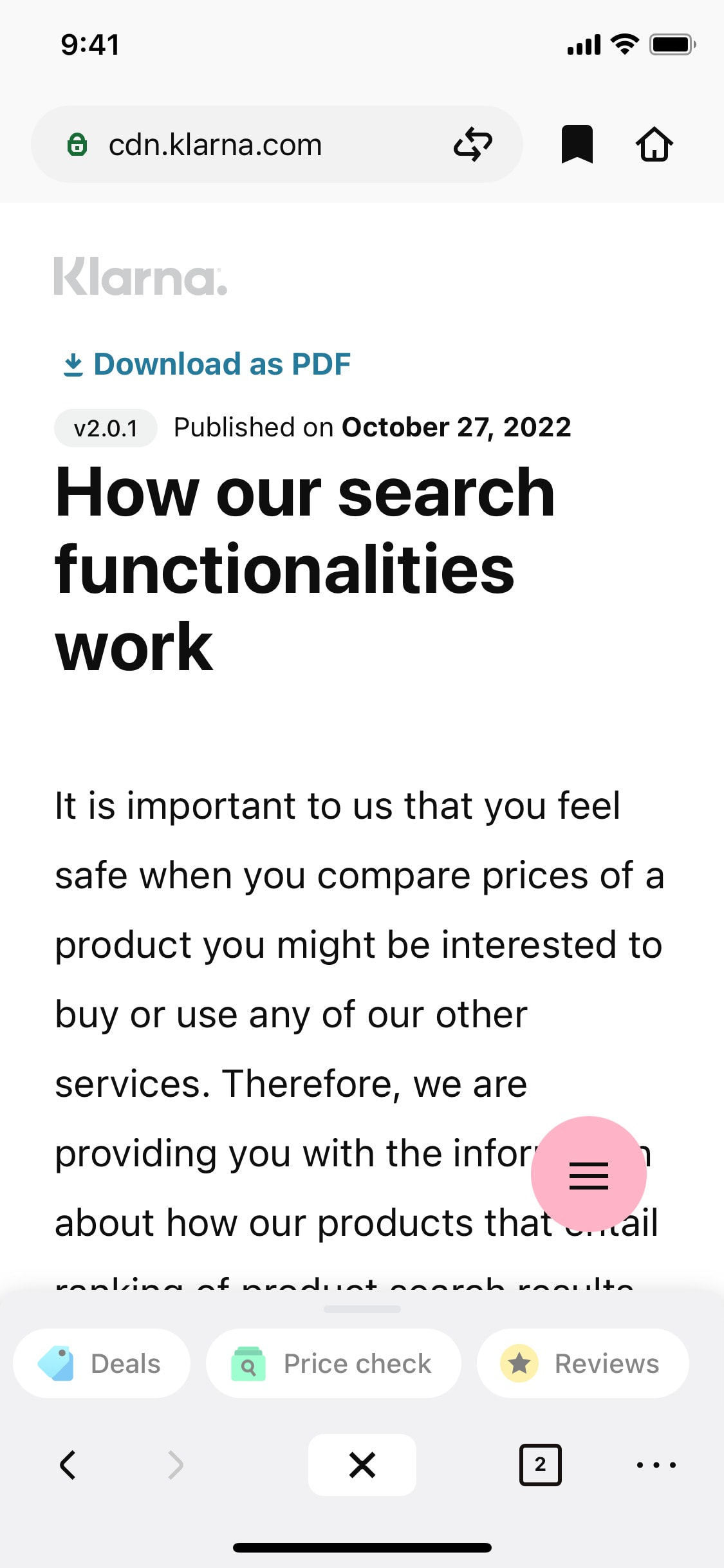 Klarna iOS screen 55