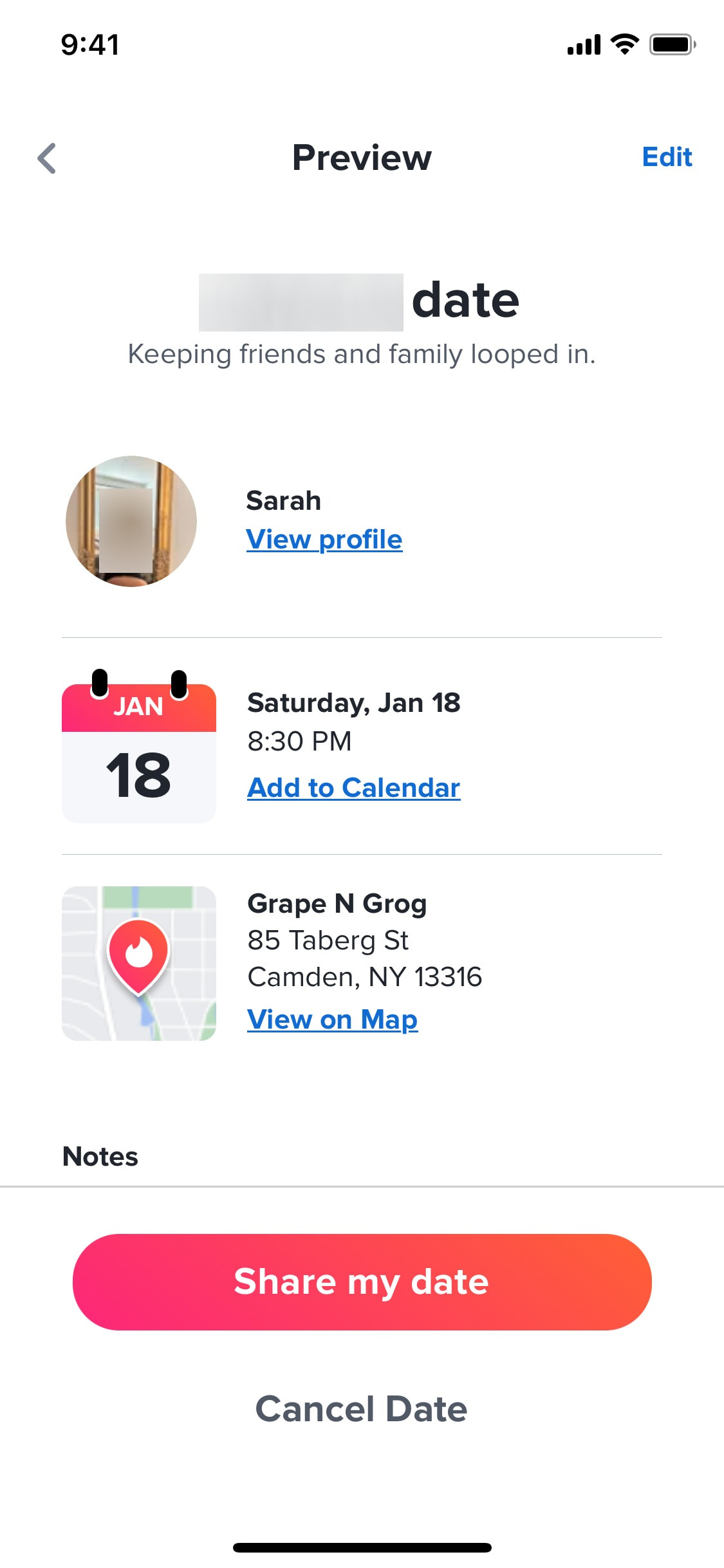 Tinder iOS screen 208