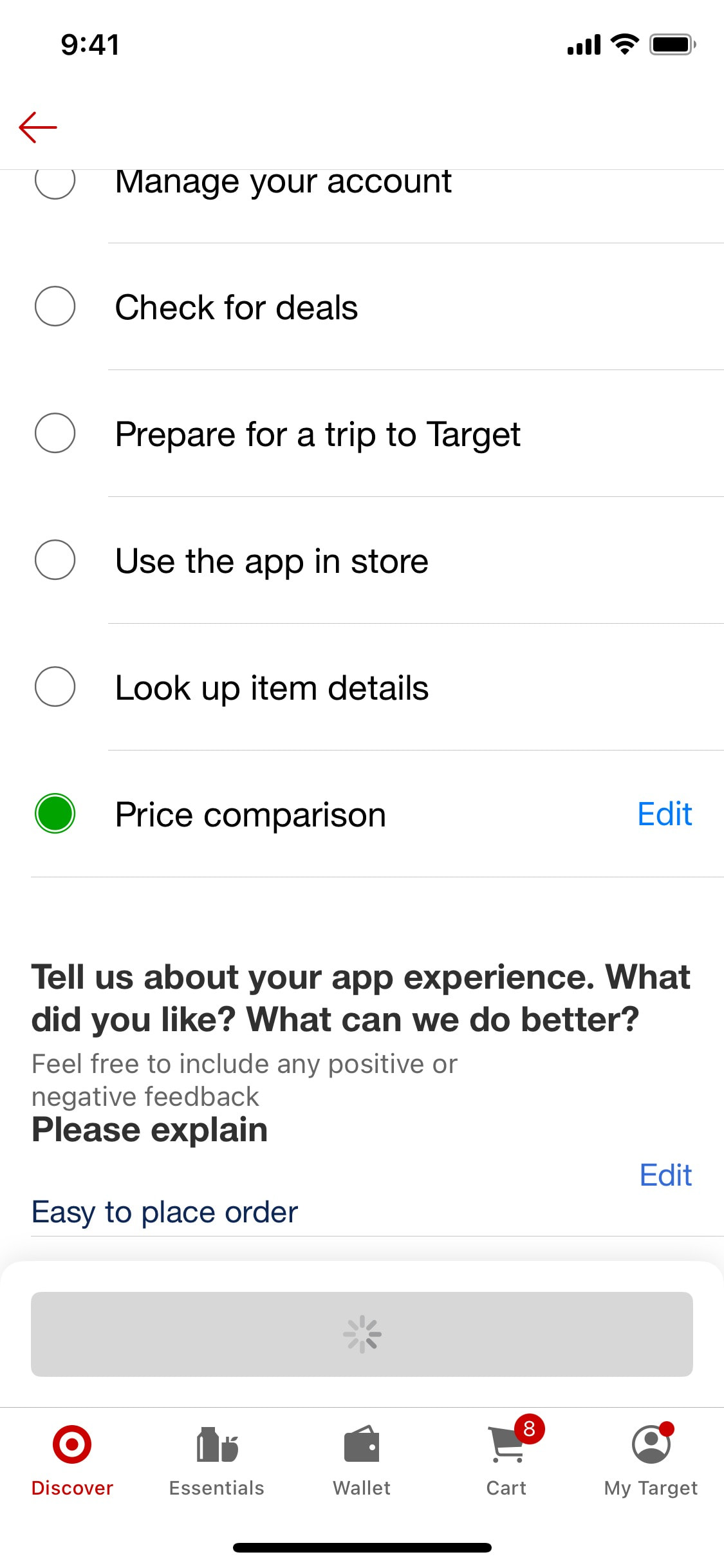 Target iOS screen 155