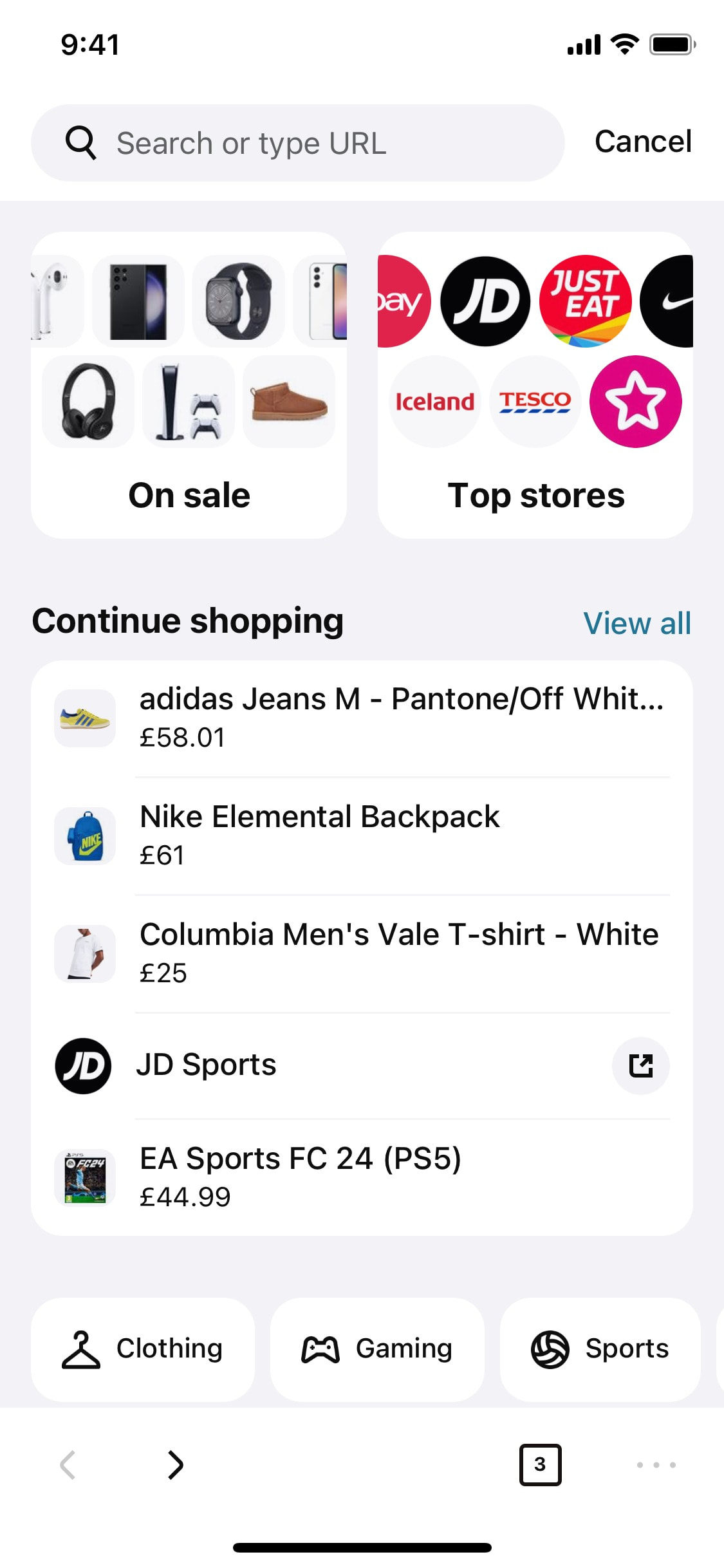 Klarna iOS screen 549
