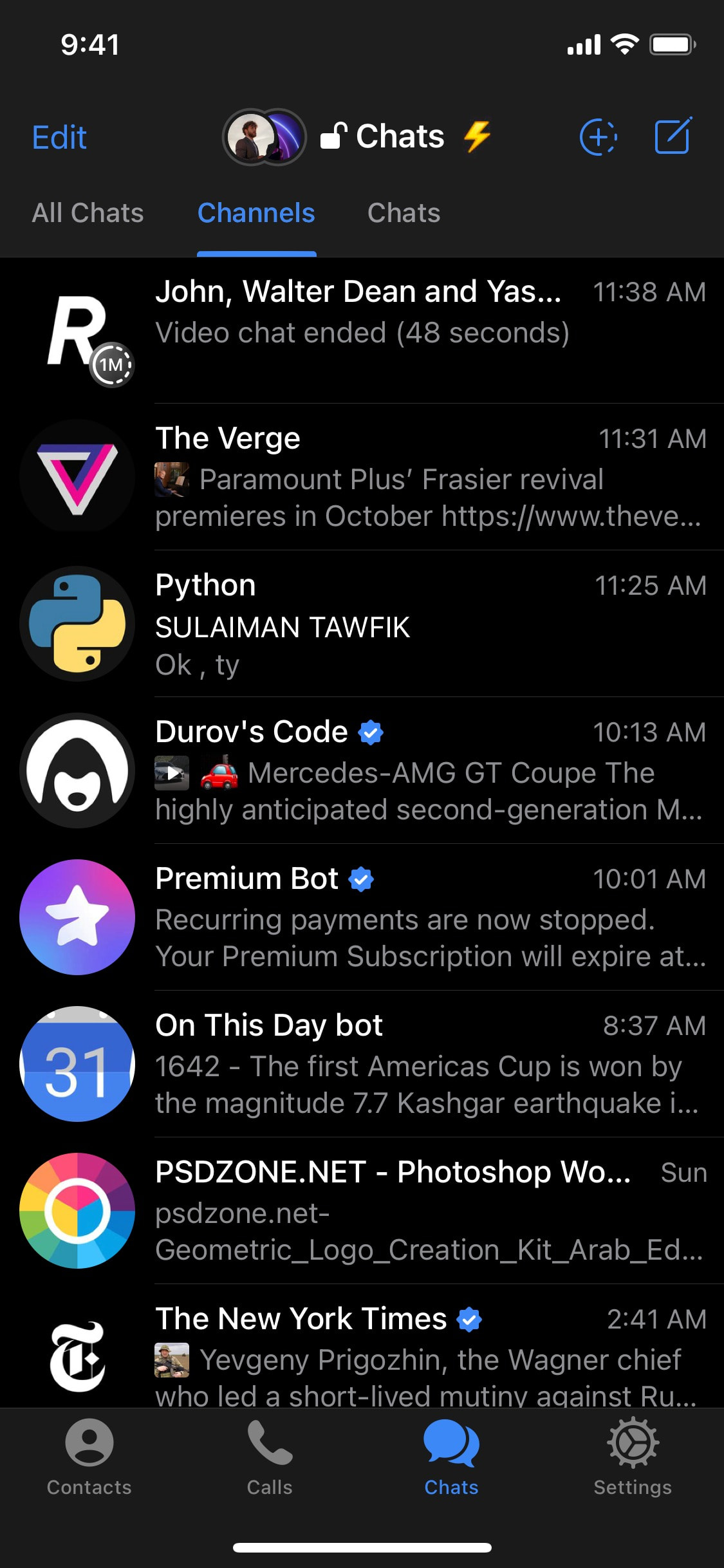 Telegram iOS screen 359