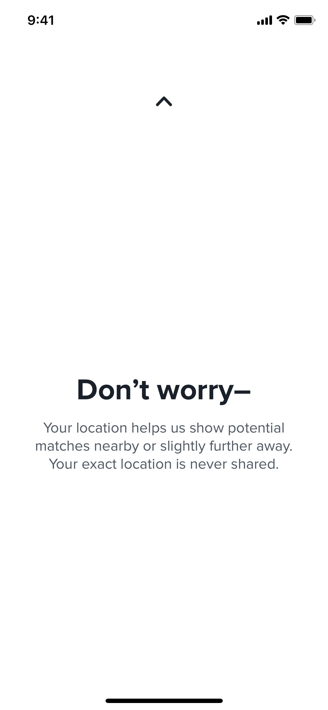Tinder iOS screen 132