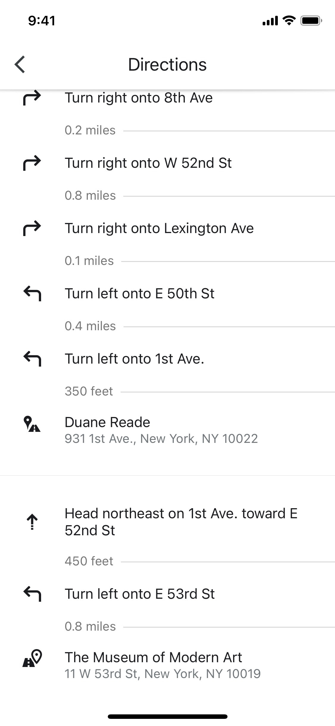 Google Maps iOS screen 145