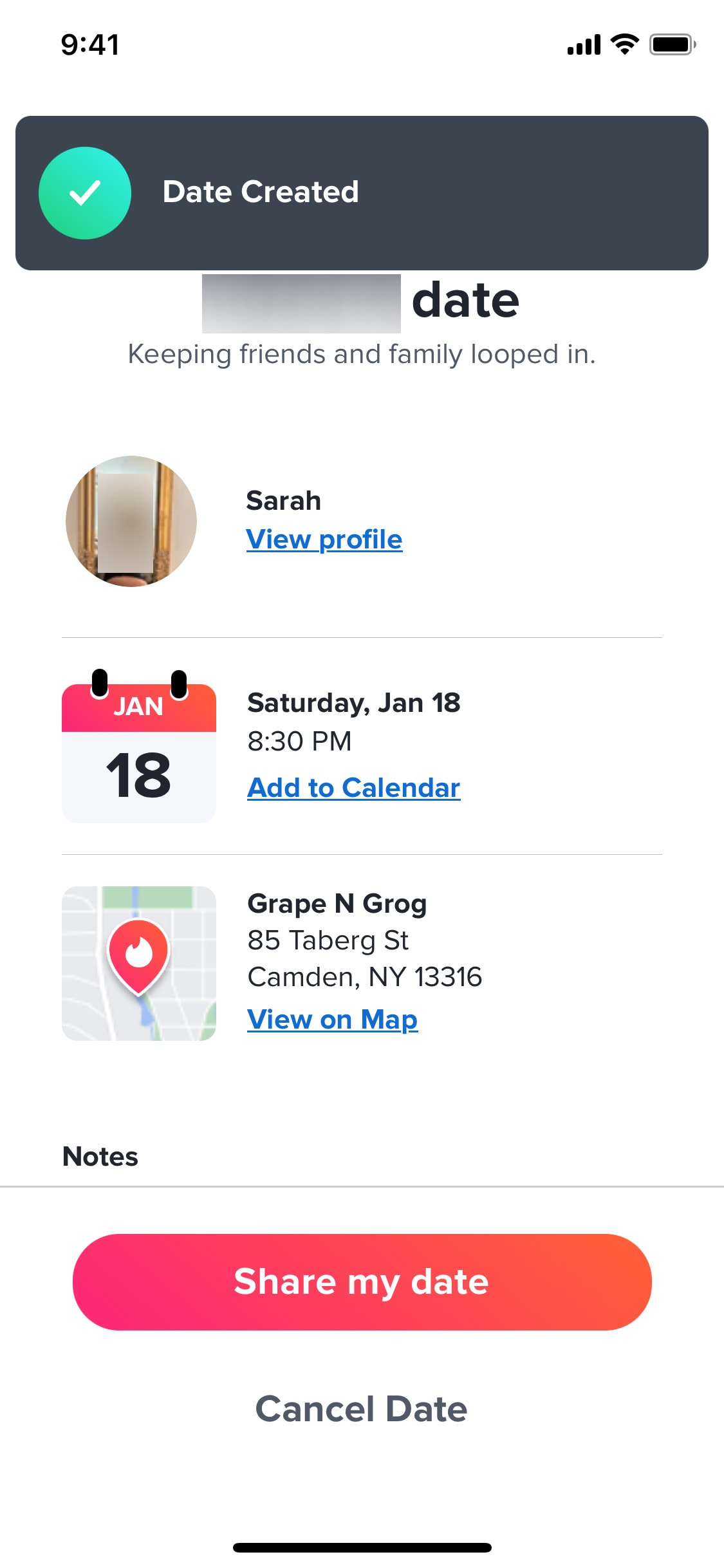 Tinder iOS screen 261