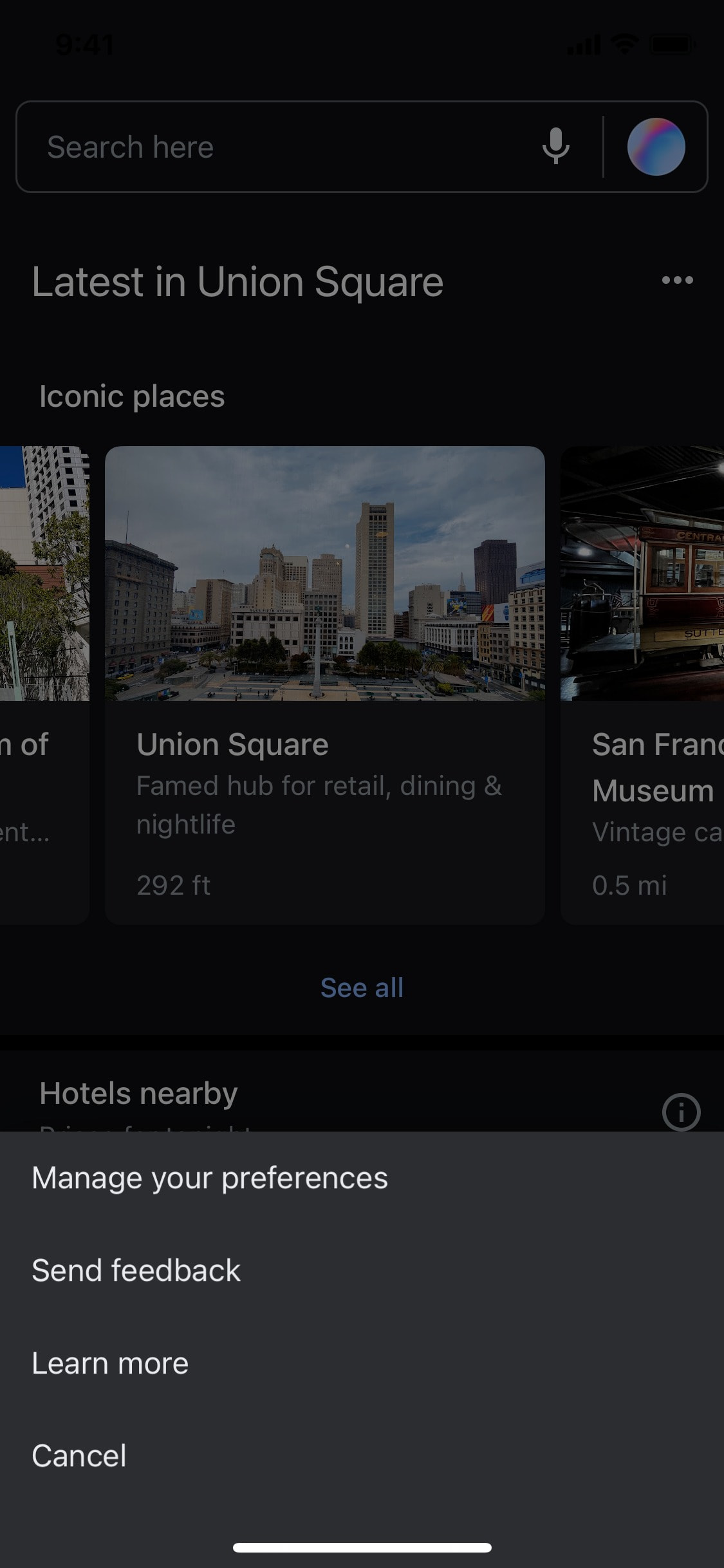 Google Maps iOS screen 175