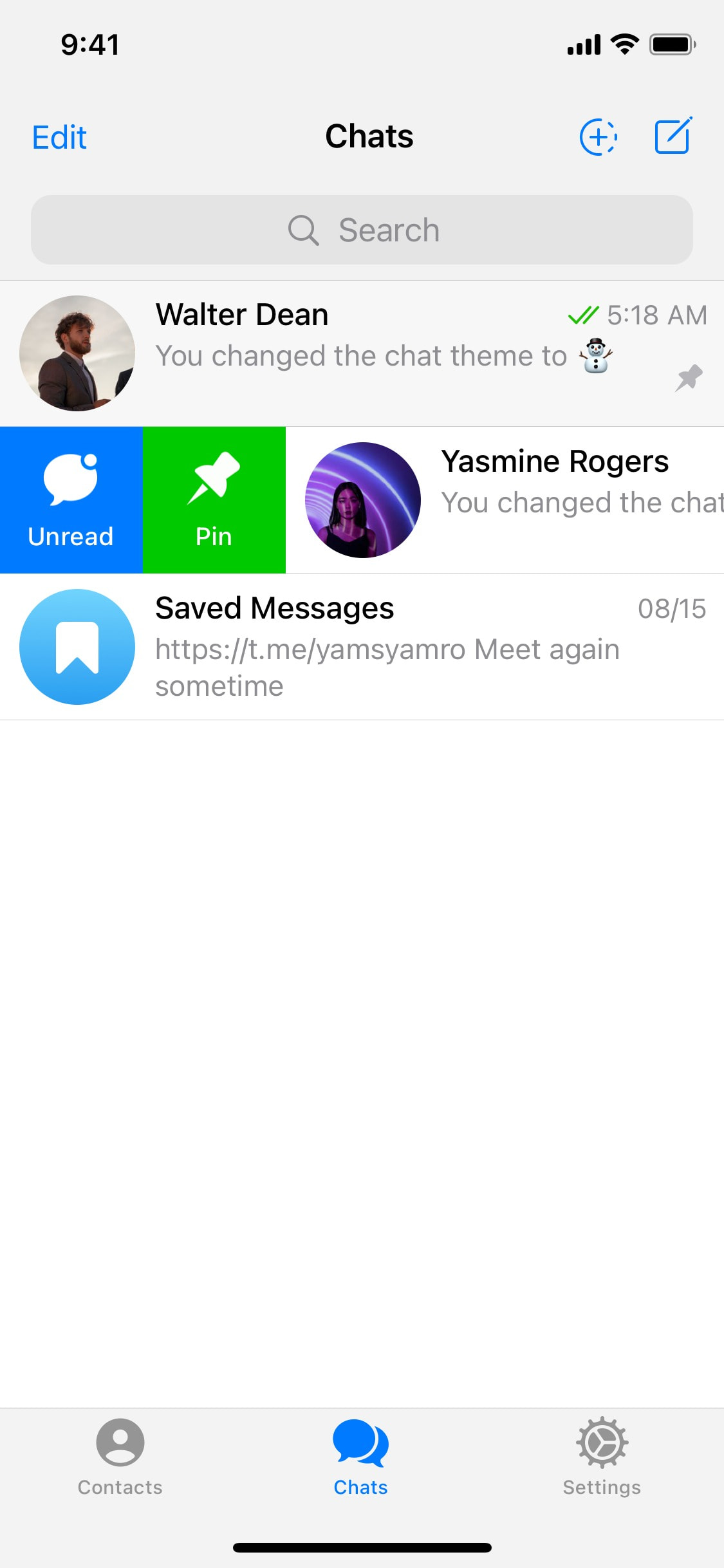 Telegram iOS screen 832