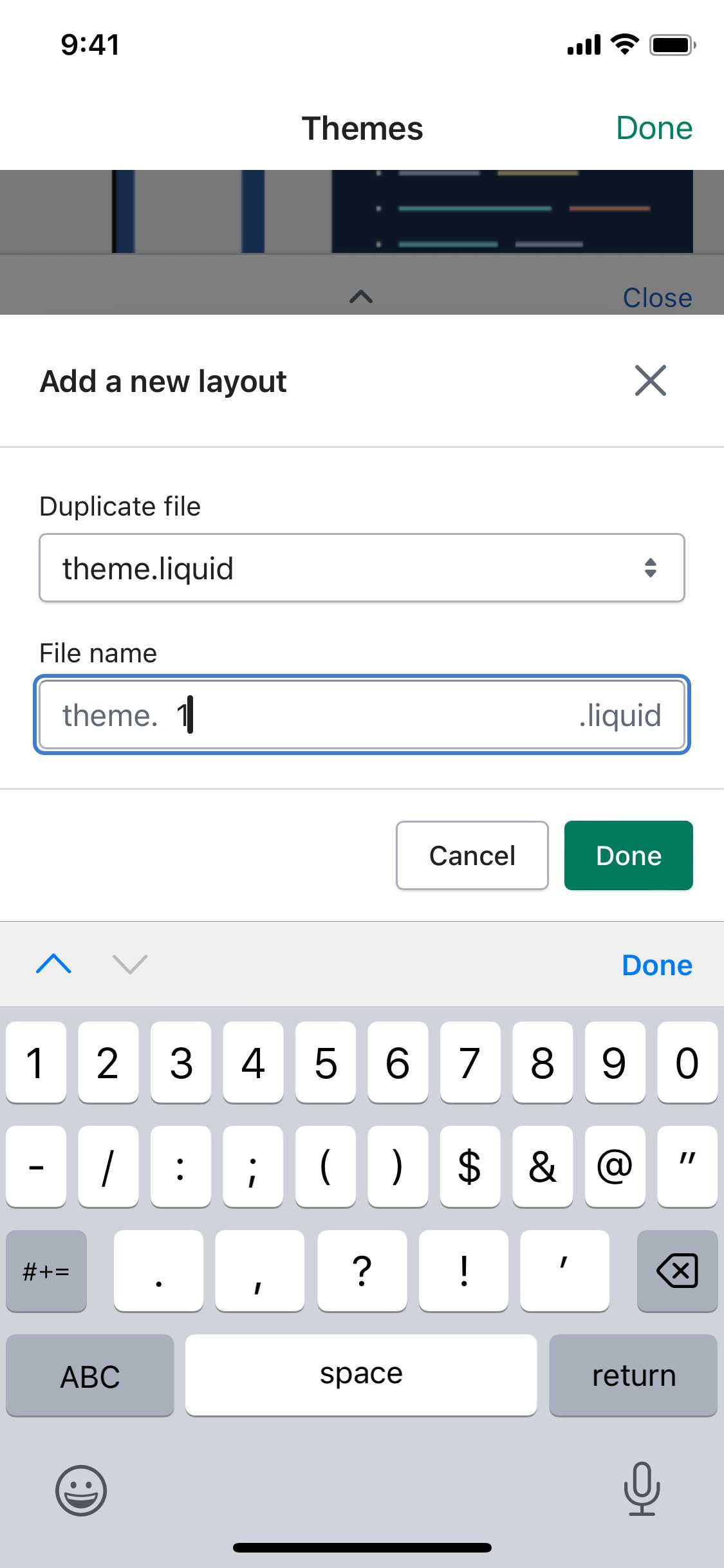 Shopify iOS screen 510