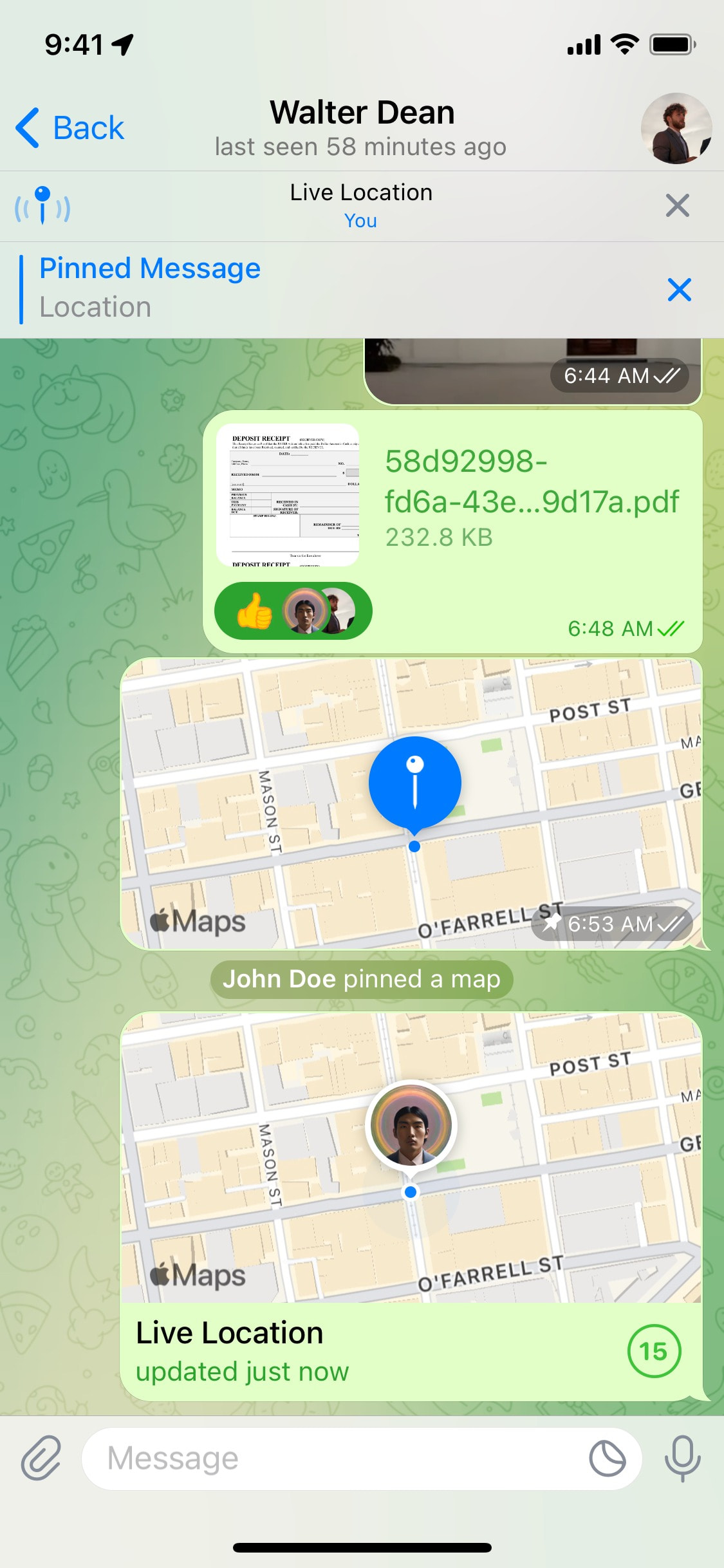 Telegram iOS screen 479